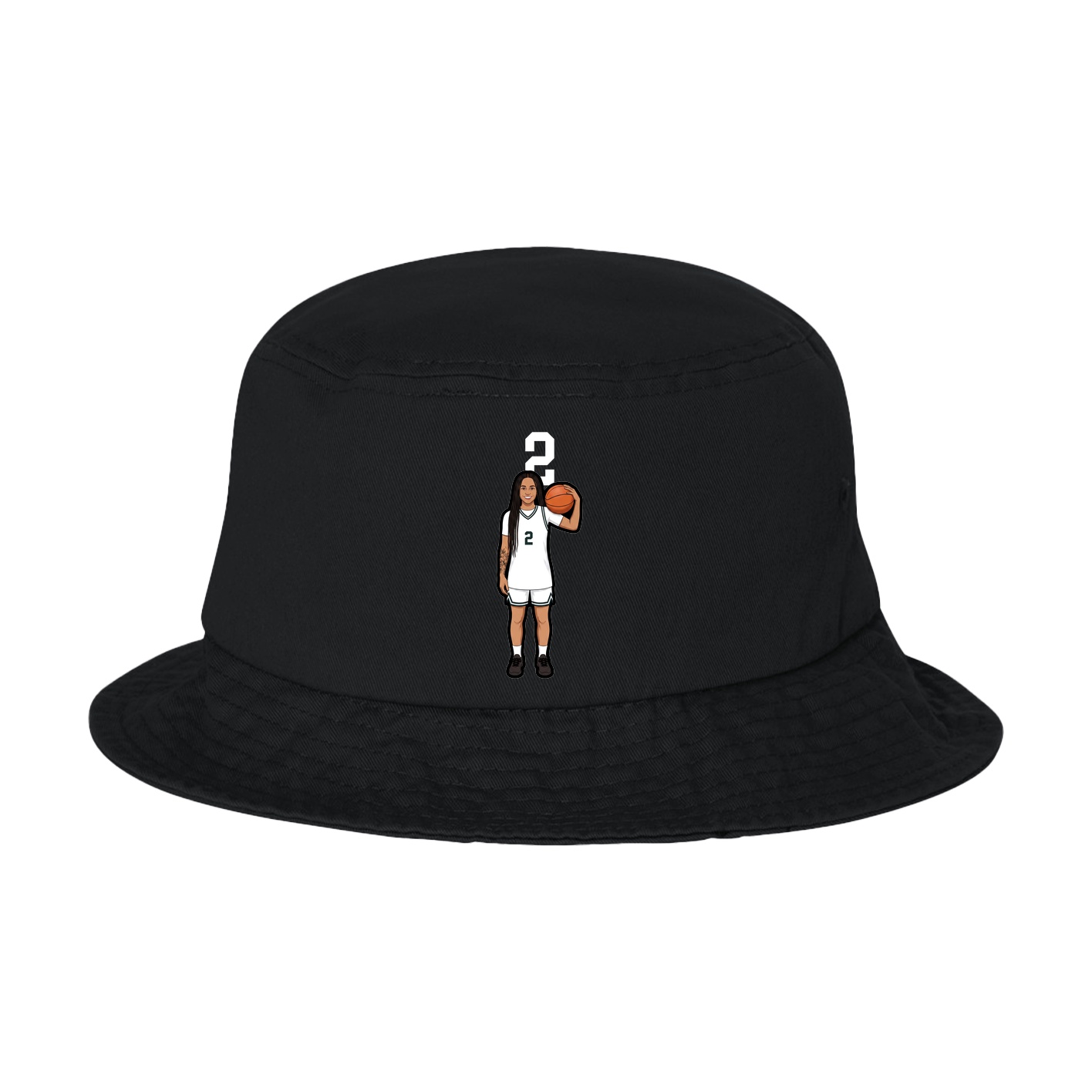 Bucket Cap — Number Top in Black