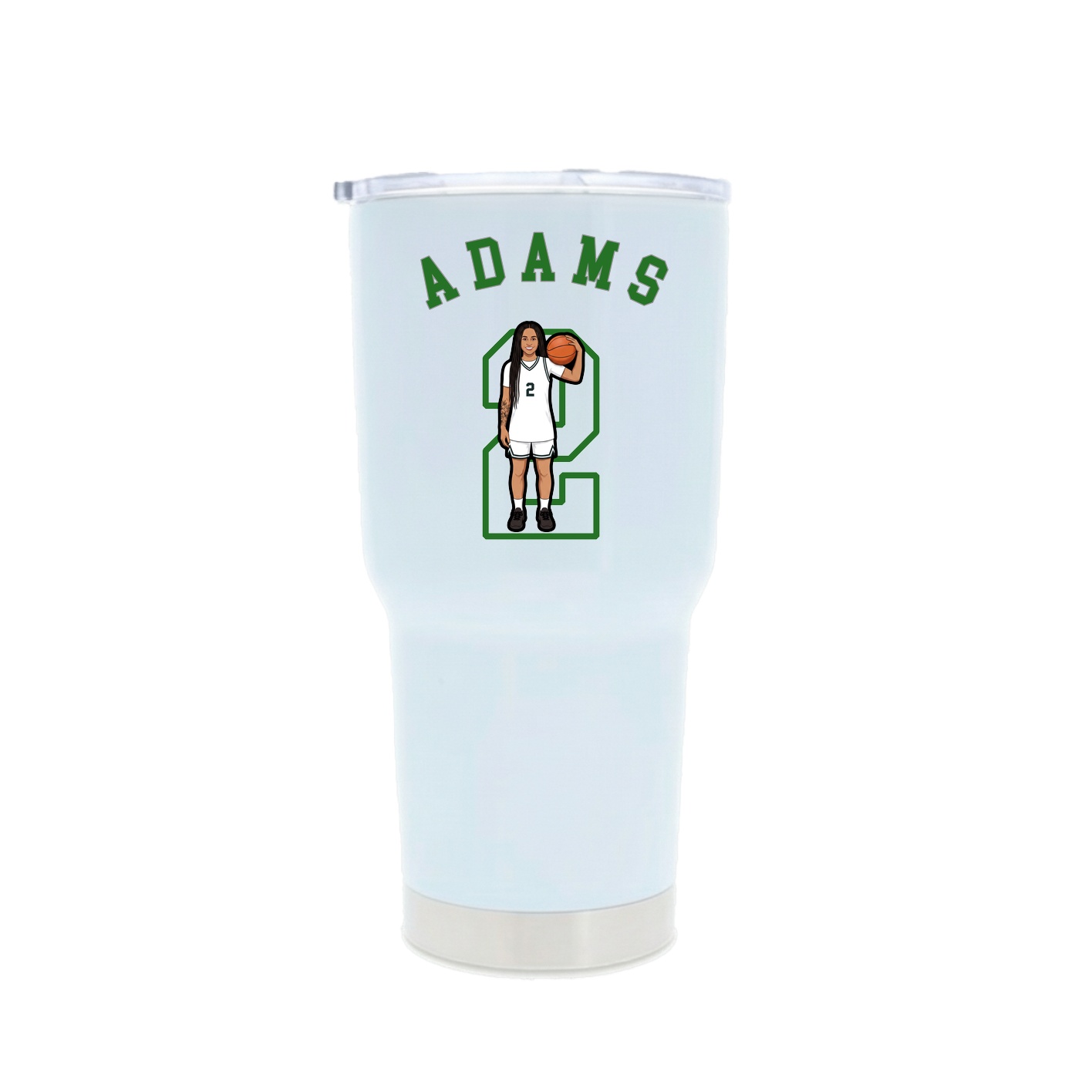 30oz Stainless Steel Tumbler — Shirsey Arch in White