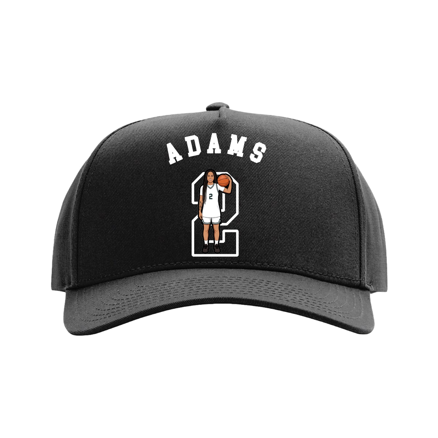 Full Fabric Five-Panel Champ Cap — Shirsey Arch in Black