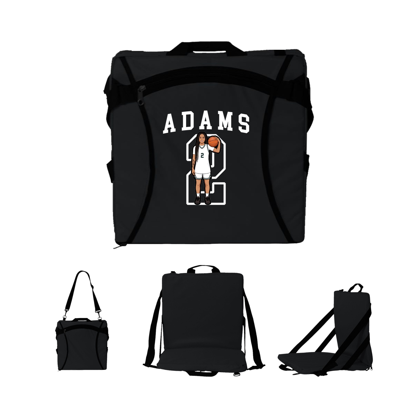 Folding Stadium Seat — Shirsey in Black