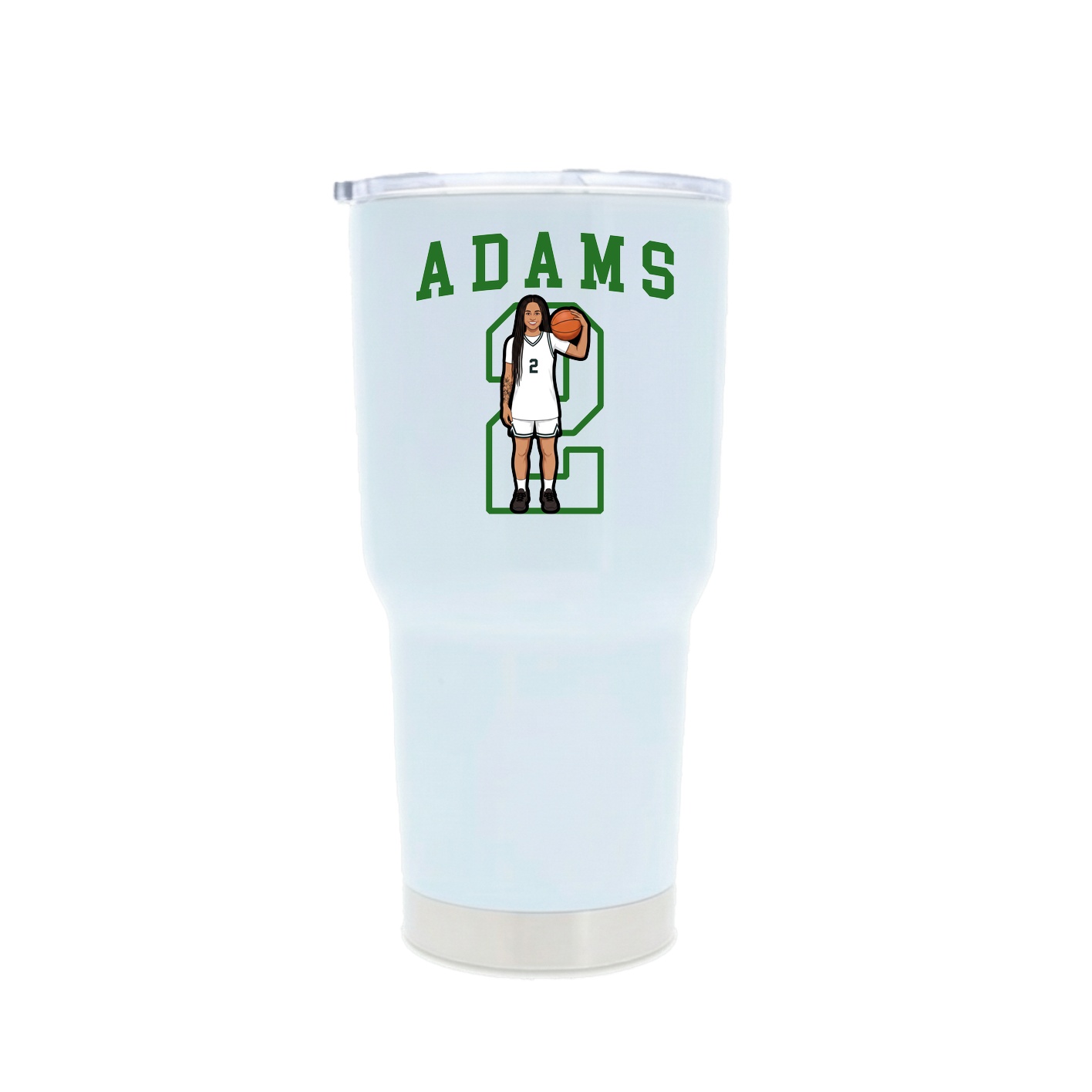 30oz Stainless Steel Tumbler — Shirsey in White