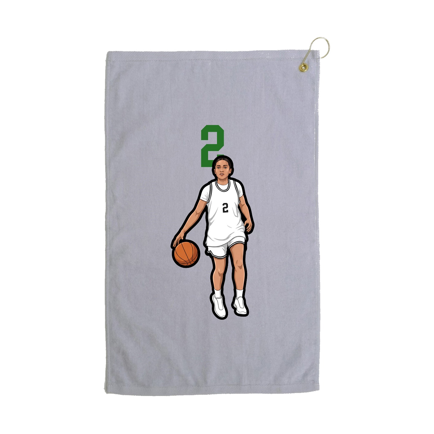 Golf Towel — Number Top in Grey