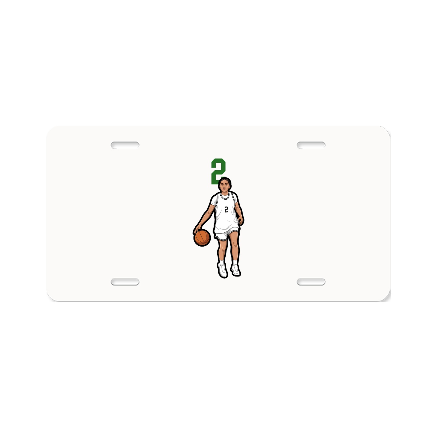 License Plate — Number Top in Classic