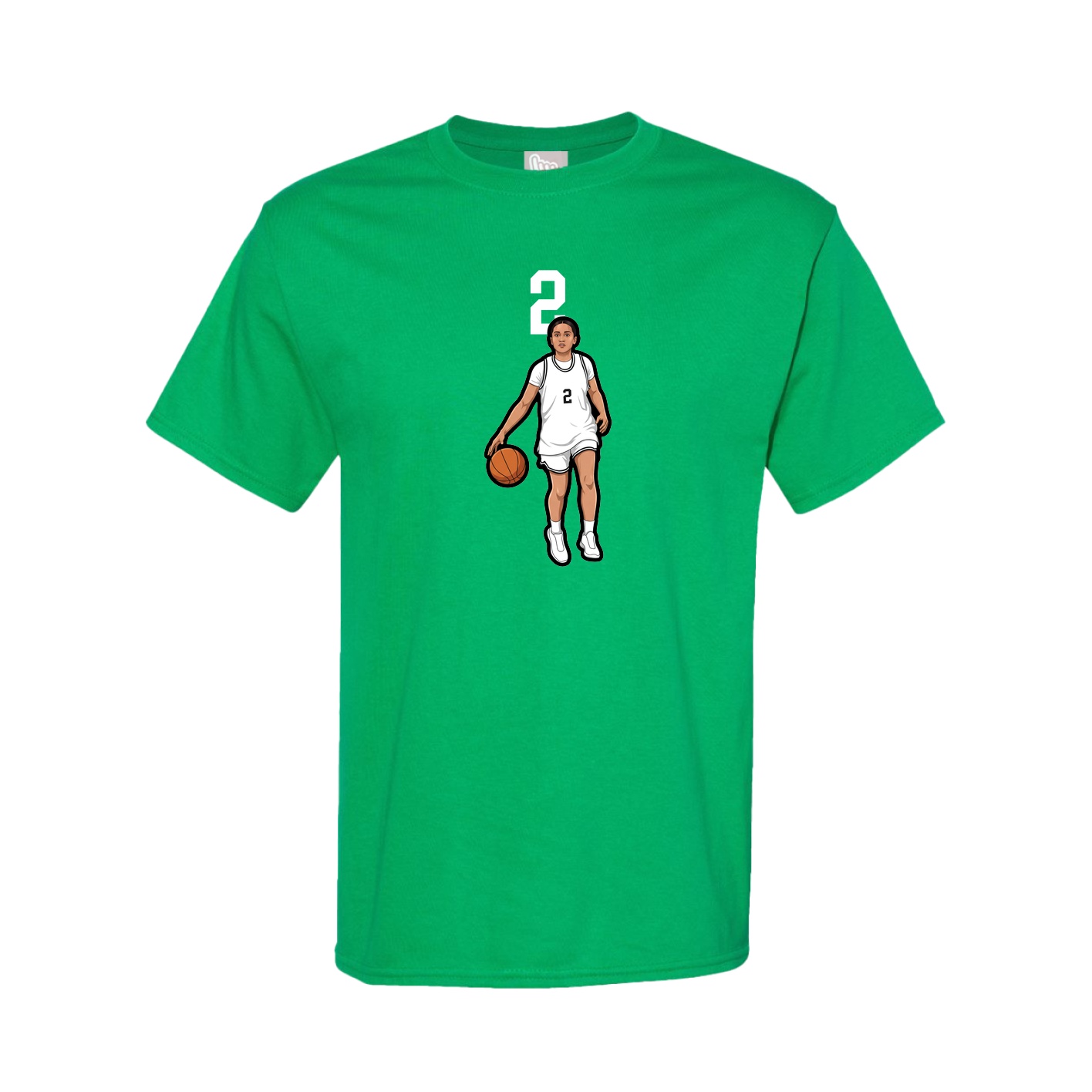 Youth Tee — Number Top in Green