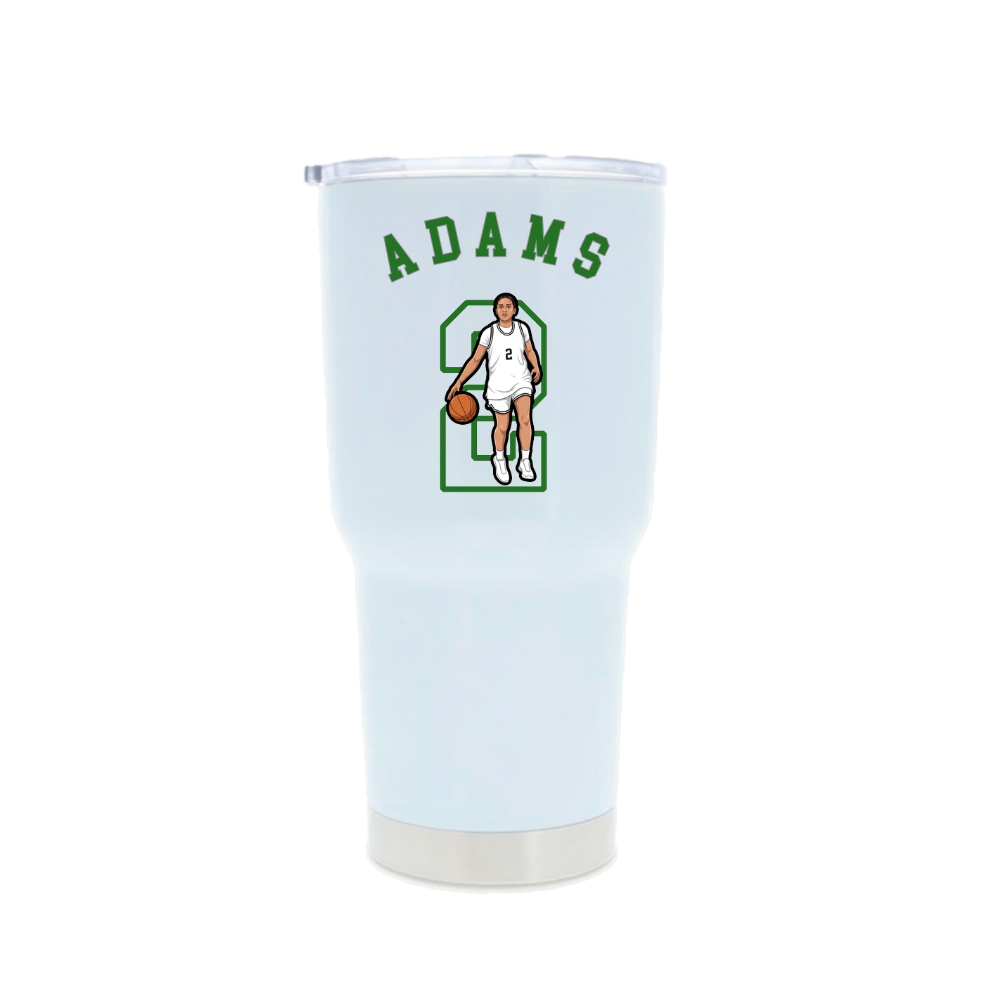 30oz Stainless Steel Tumbler — Shirsey Arch in White