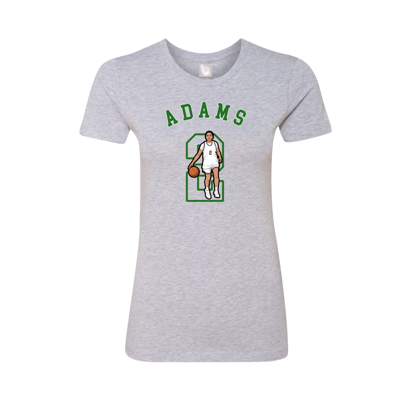 Fitted Women's Tee — Shirsey Arch in Grey