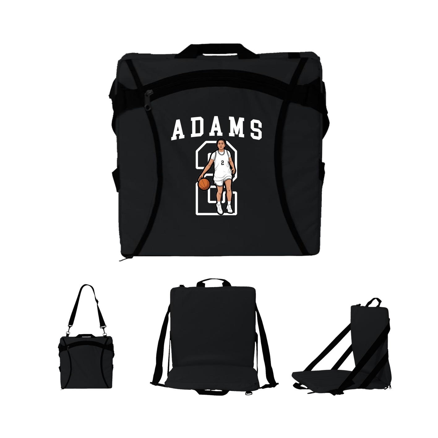 Folding Stadium Seat — Shirsey in Black