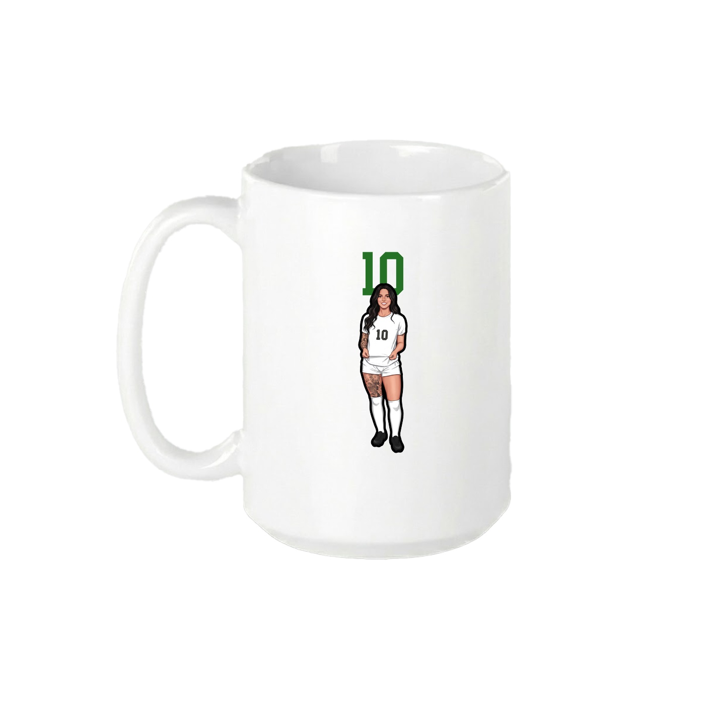 15oz Coffee Mug — Number Top in White