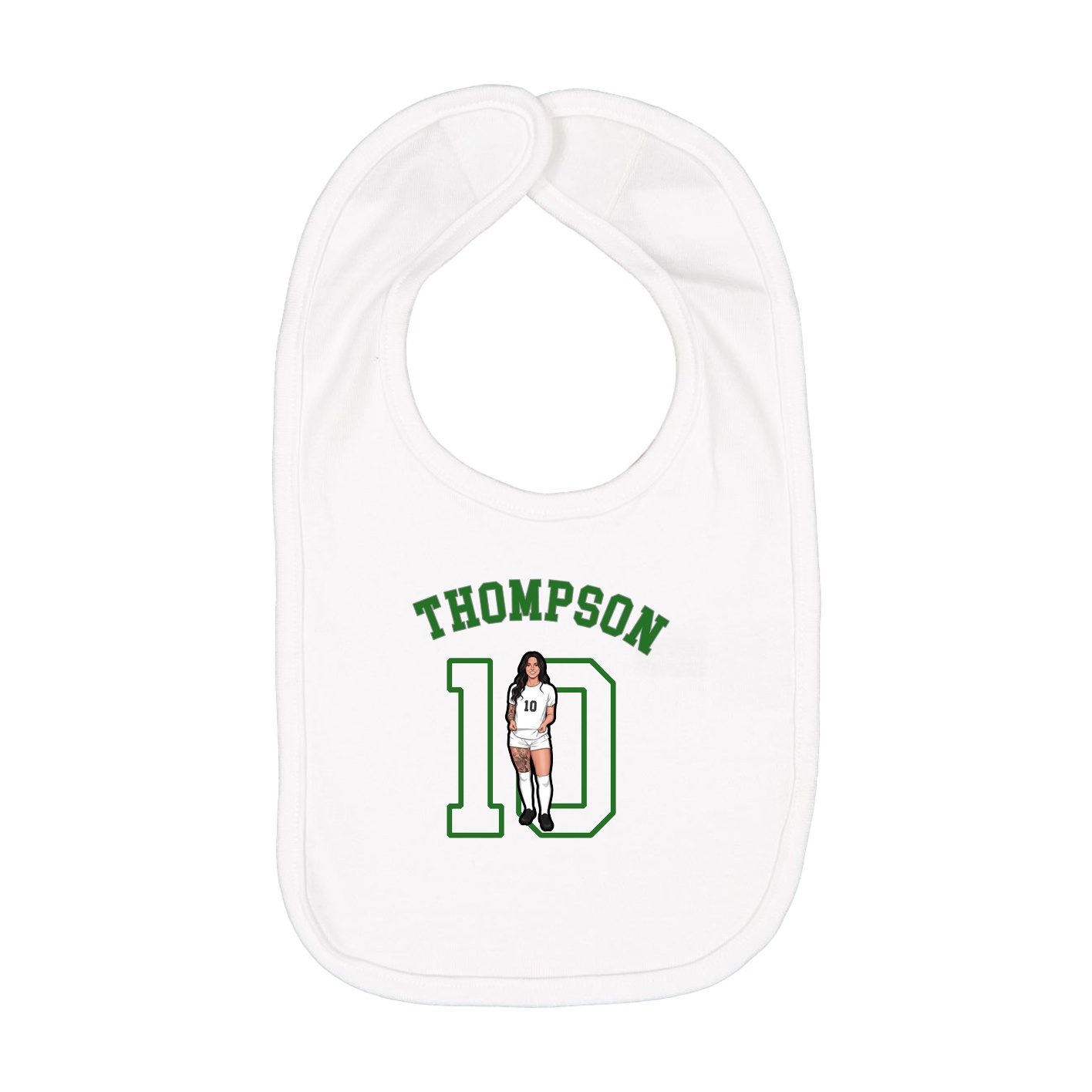 Infant Bib — Shirsey Arch in White