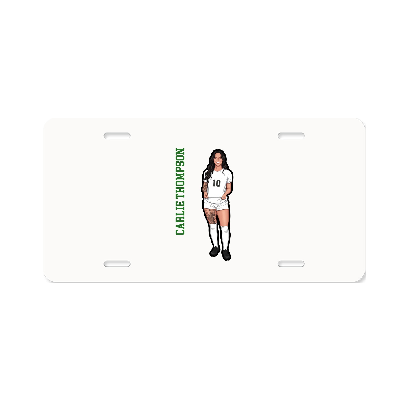 License Plate — Name Vertical in Classic
