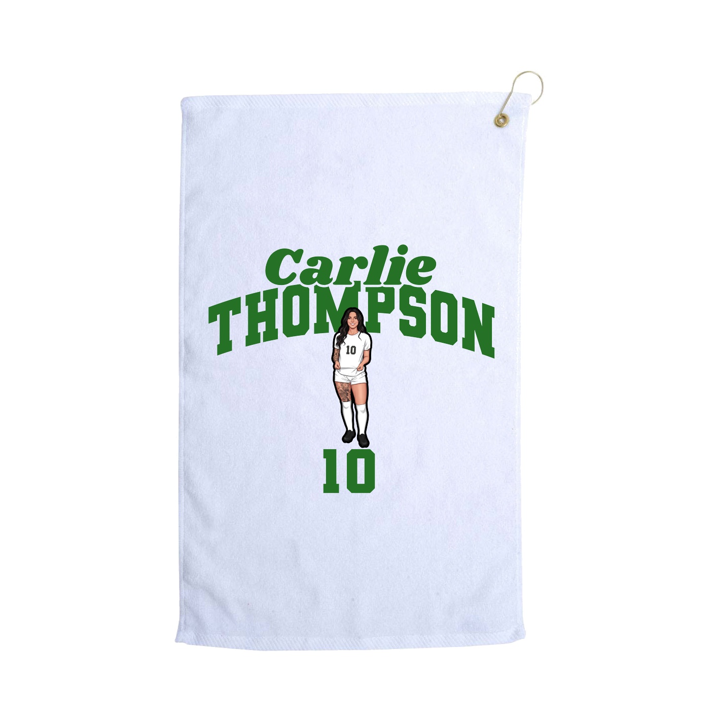 Golf Towel — Signature Arch in White