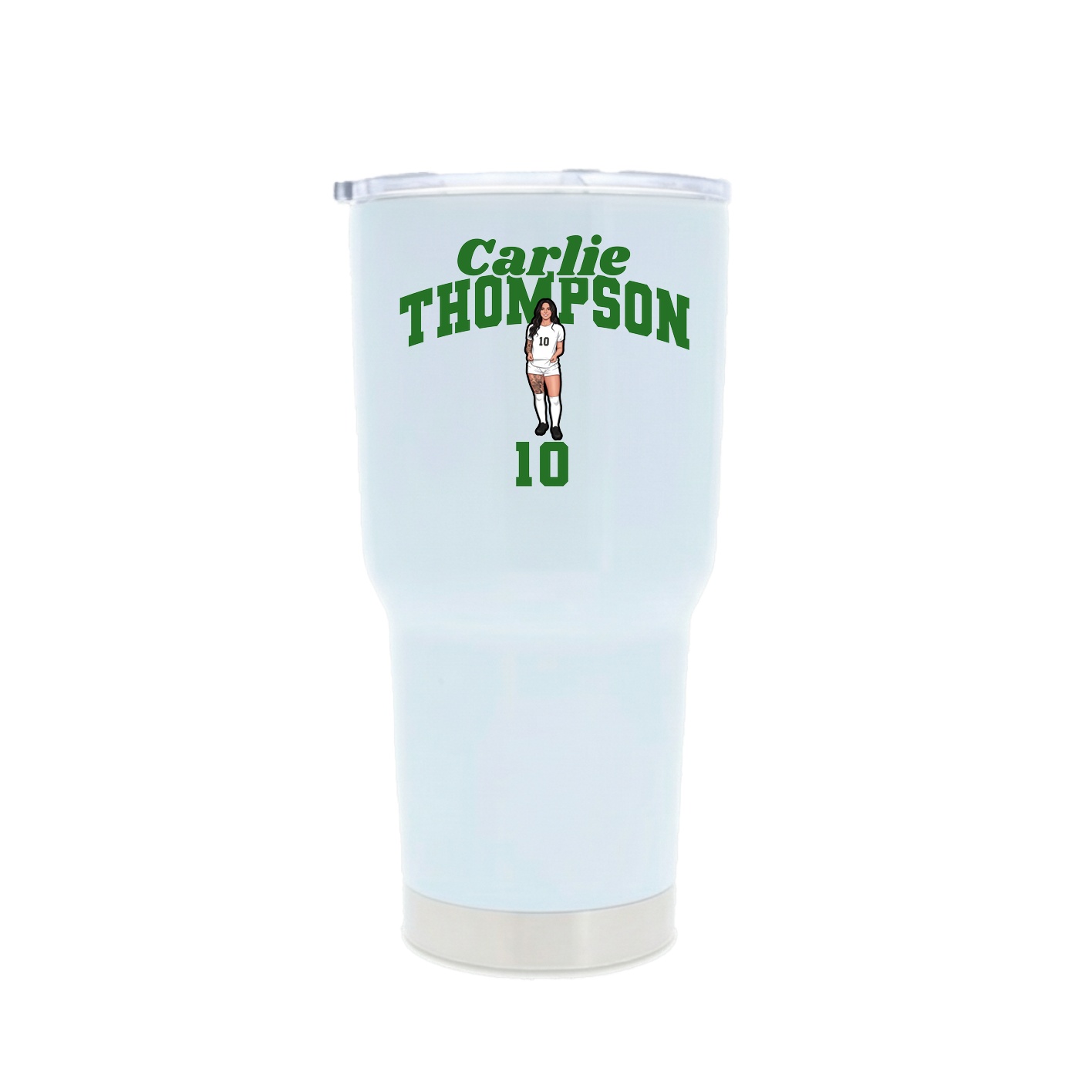 30oz Stainless Steel Tumbler — Signature Arch in White