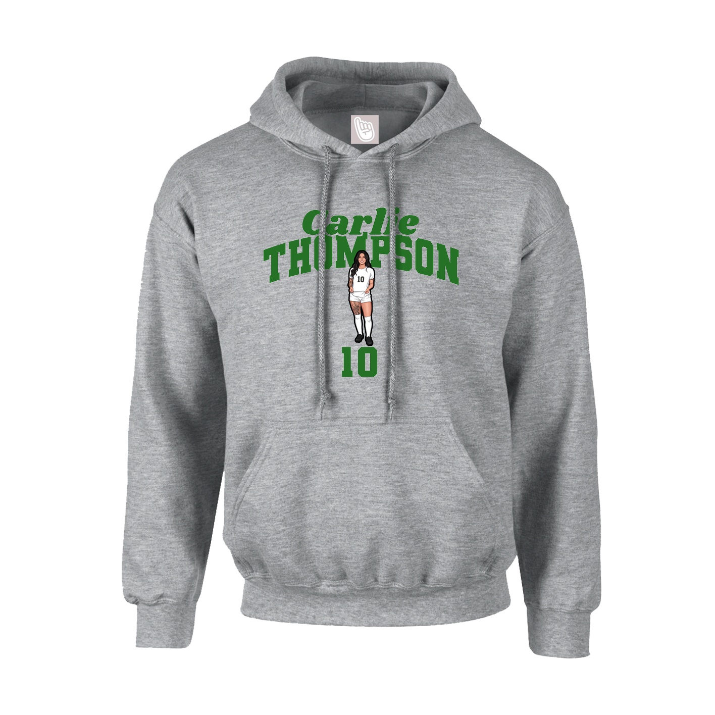 Youth Hoodie — Signature Arch in Grey