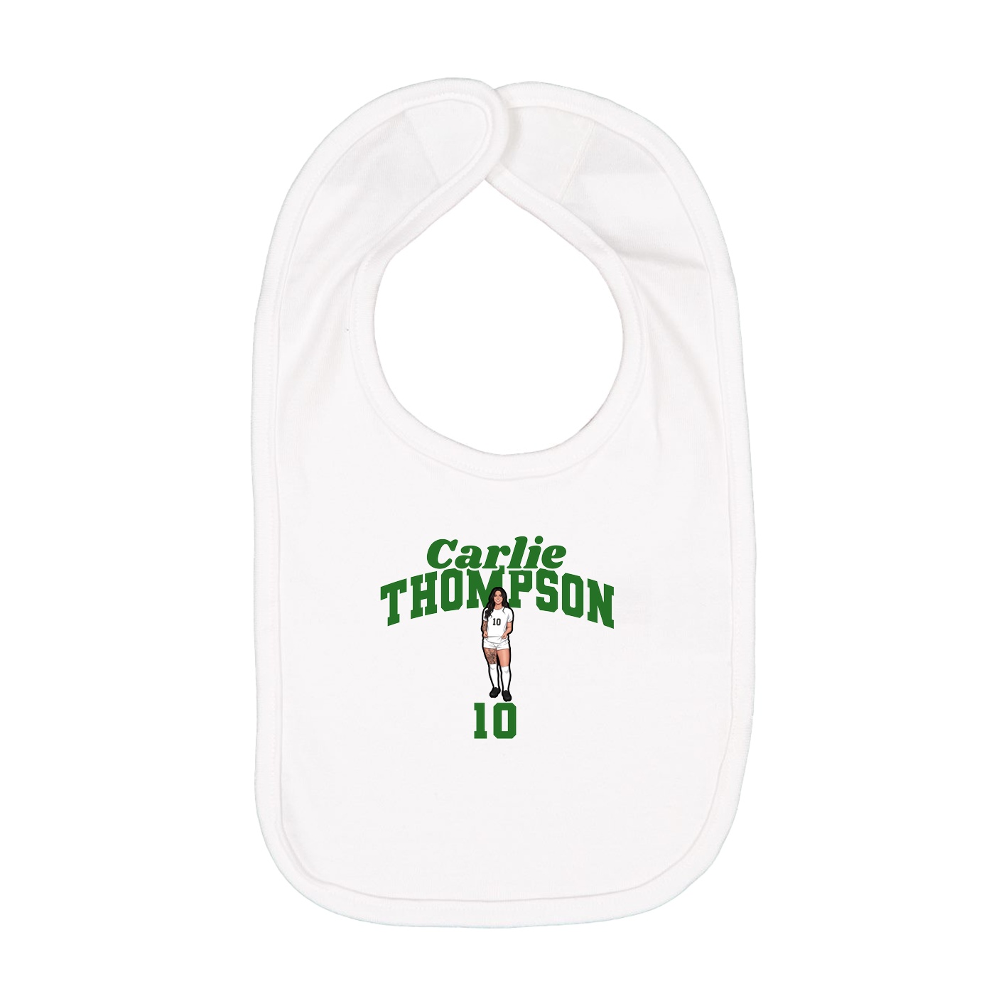 Infant Bib — Signature Arch in White