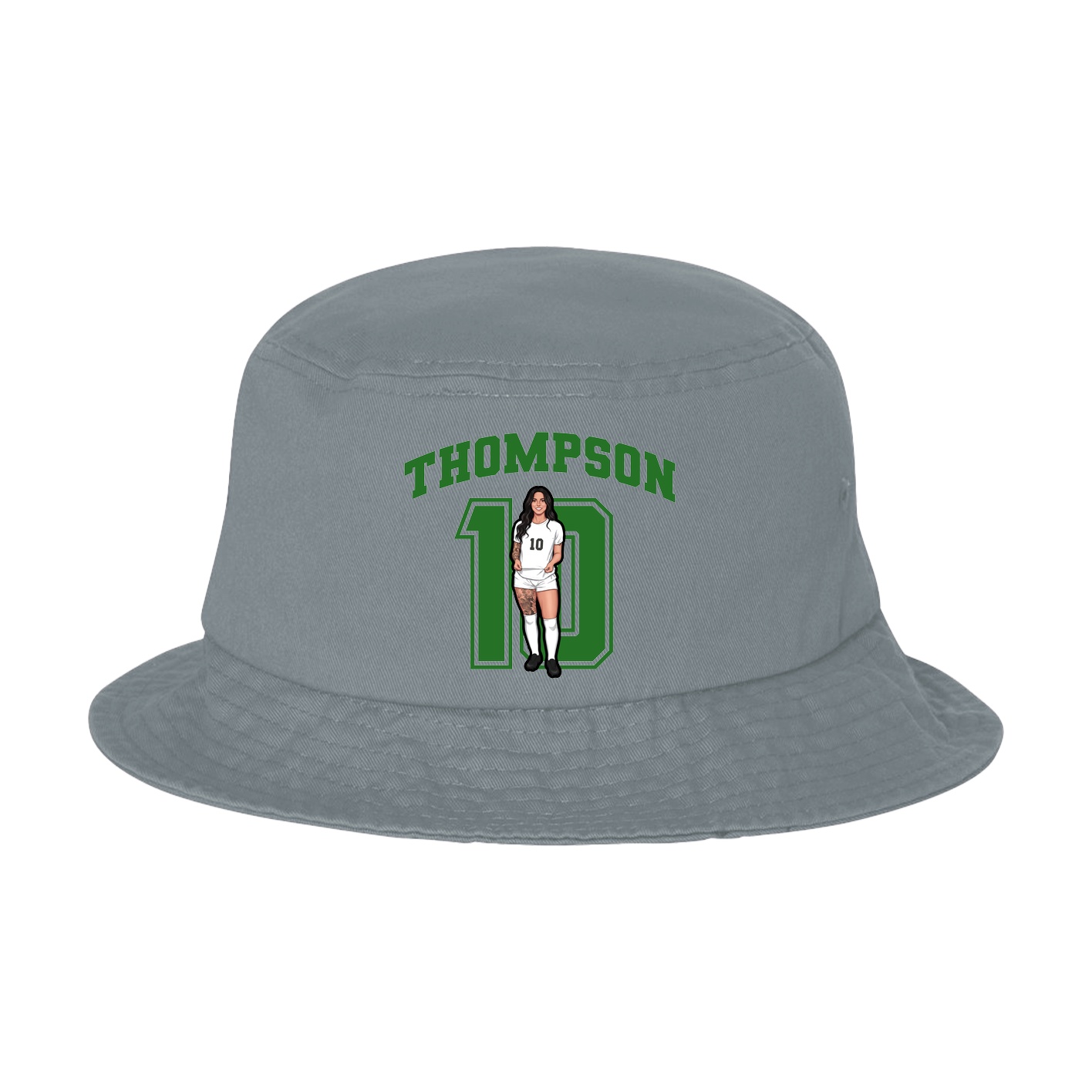 Bucket Cap — Number in Grey