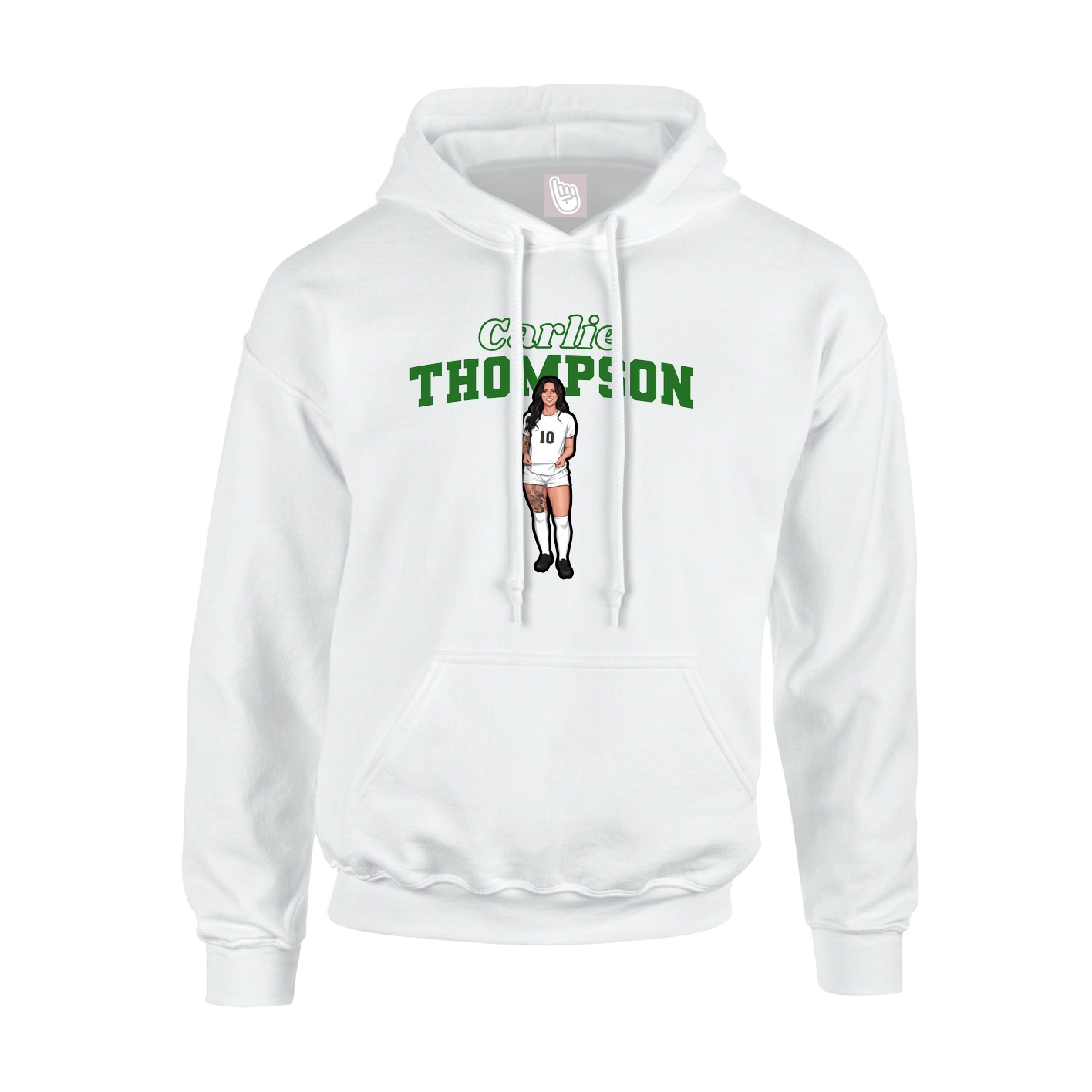 Hoodie — Name Arch in White