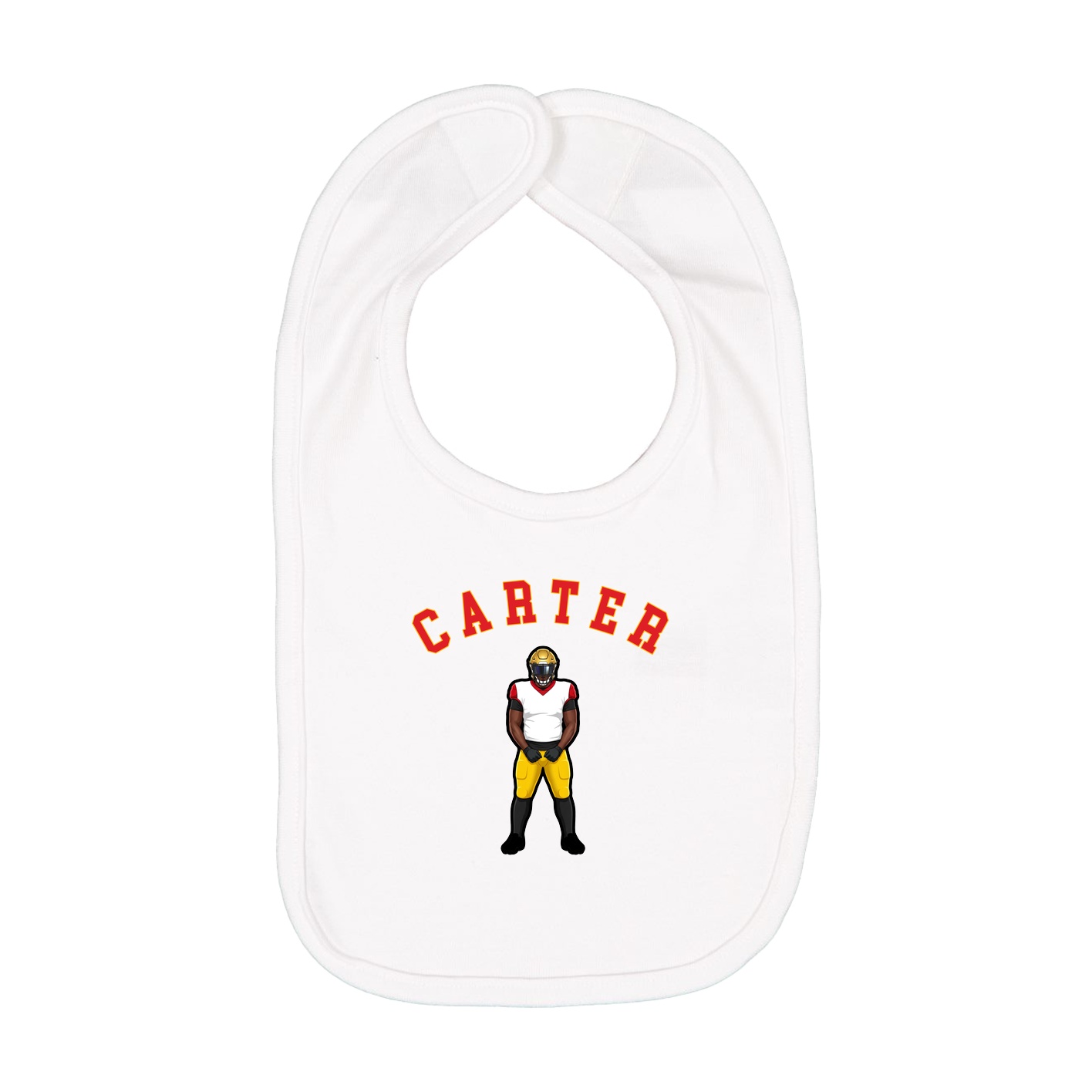 Infant Bib — Shirsey Arch in White