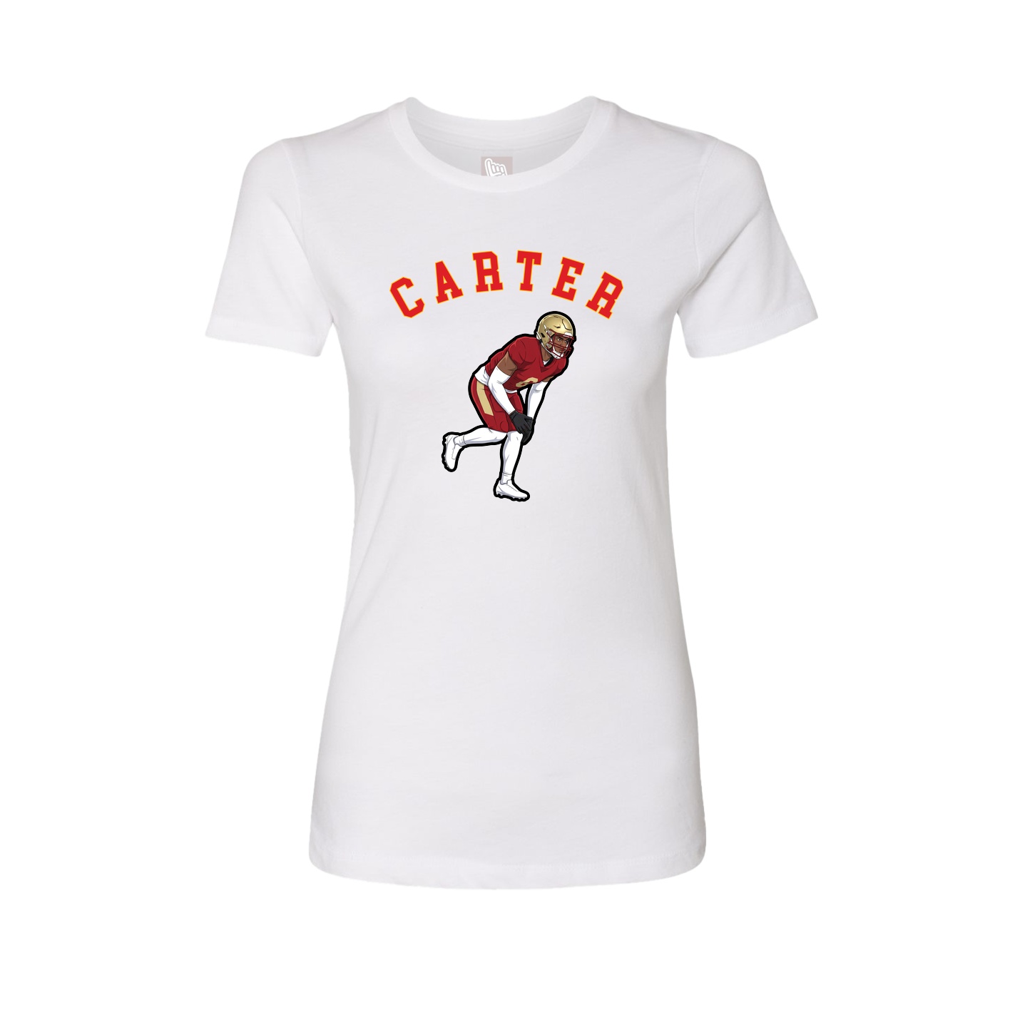 Fitted Women's Tee — Shirsey Arch in White