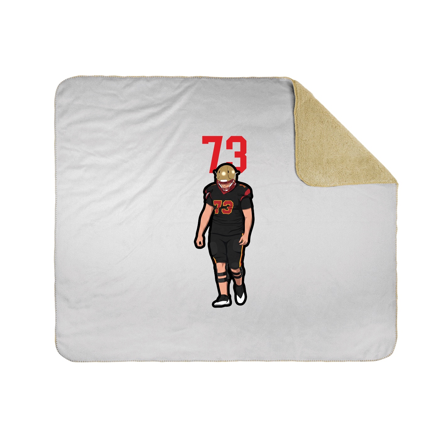Throw Blanket — Number Top in White