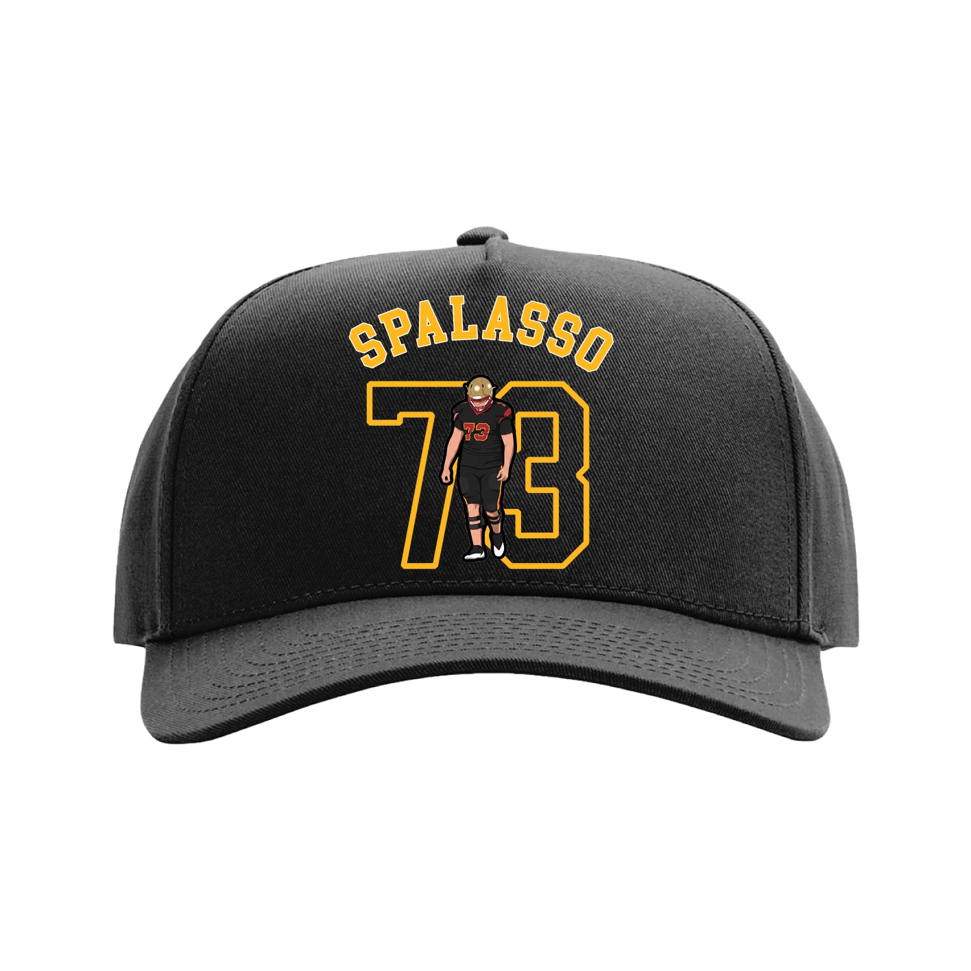 Full Fabric Five-Panel Champ Cap — Shirsey Arch in Black