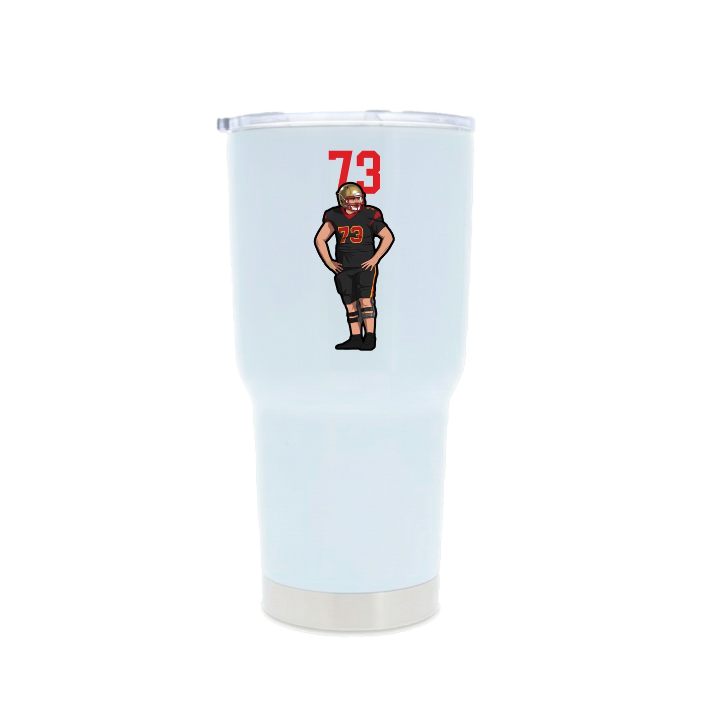 30oz Stainless Steel Tumbler — Number Top in White