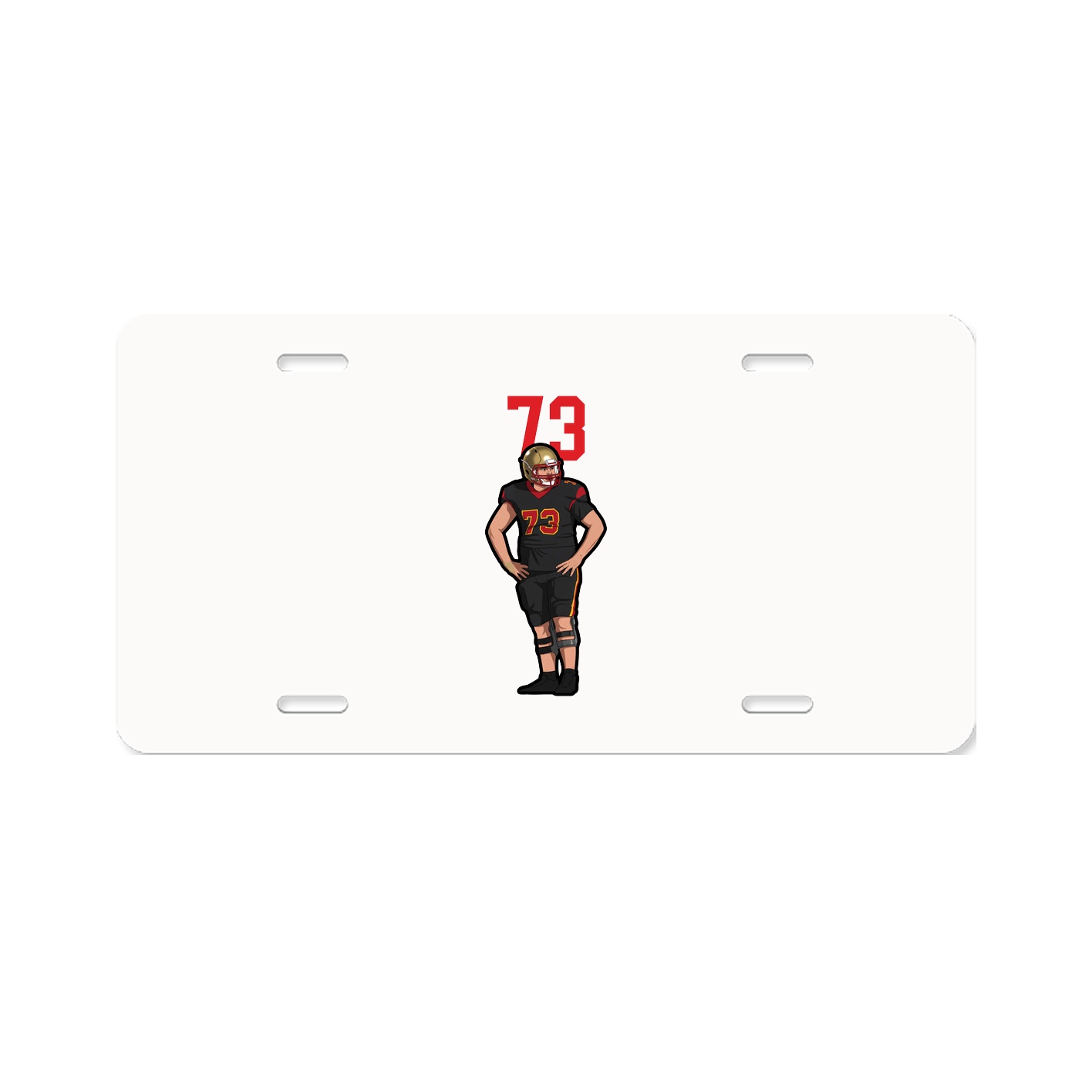 License Plate — Number Top in Classic