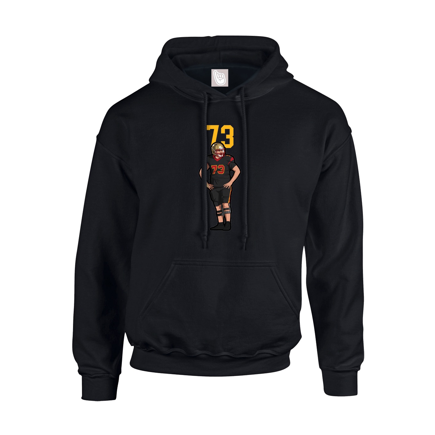 Youth Hoodie — Number Top in Black