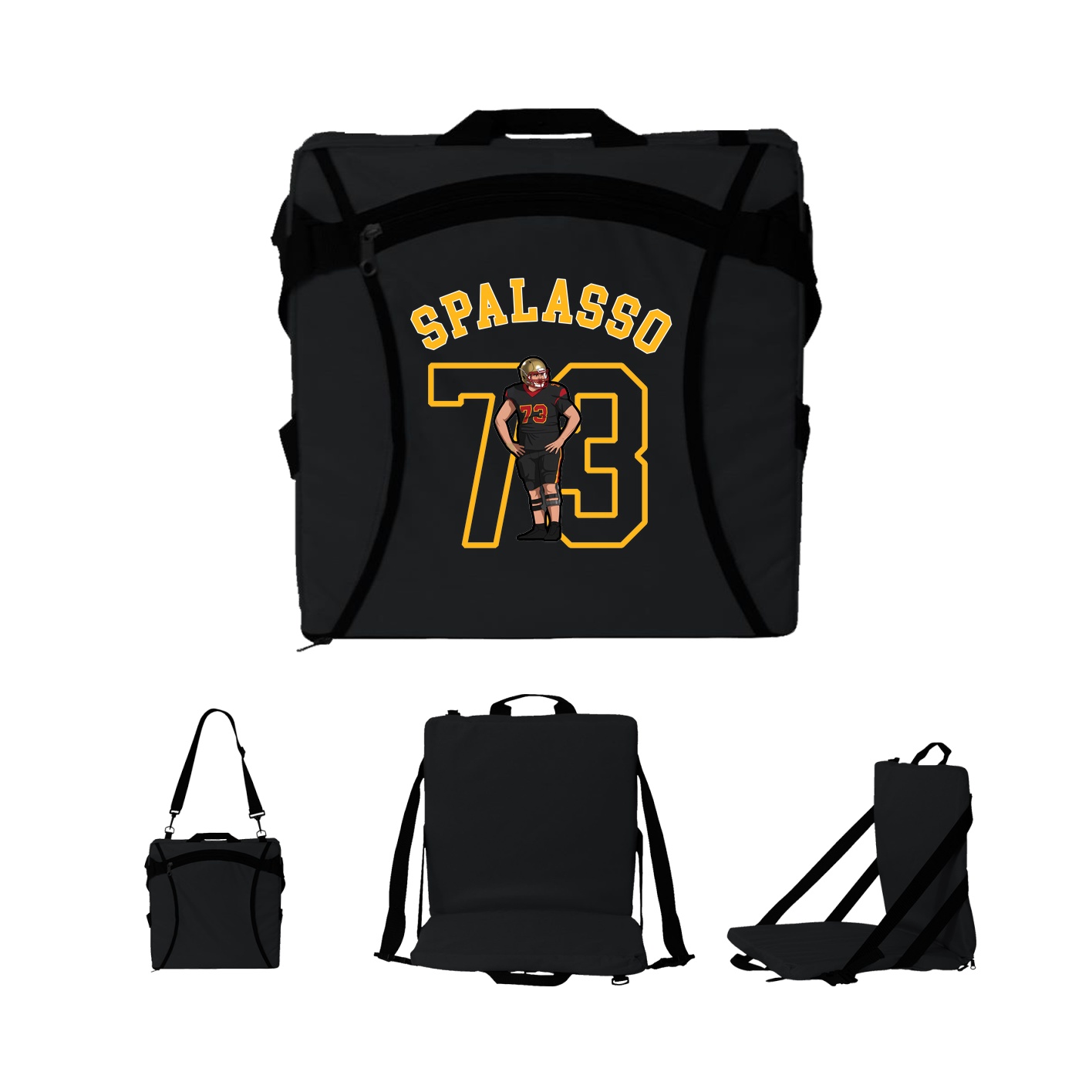 Folding Stadium Seat — Shirsey Arch in Black