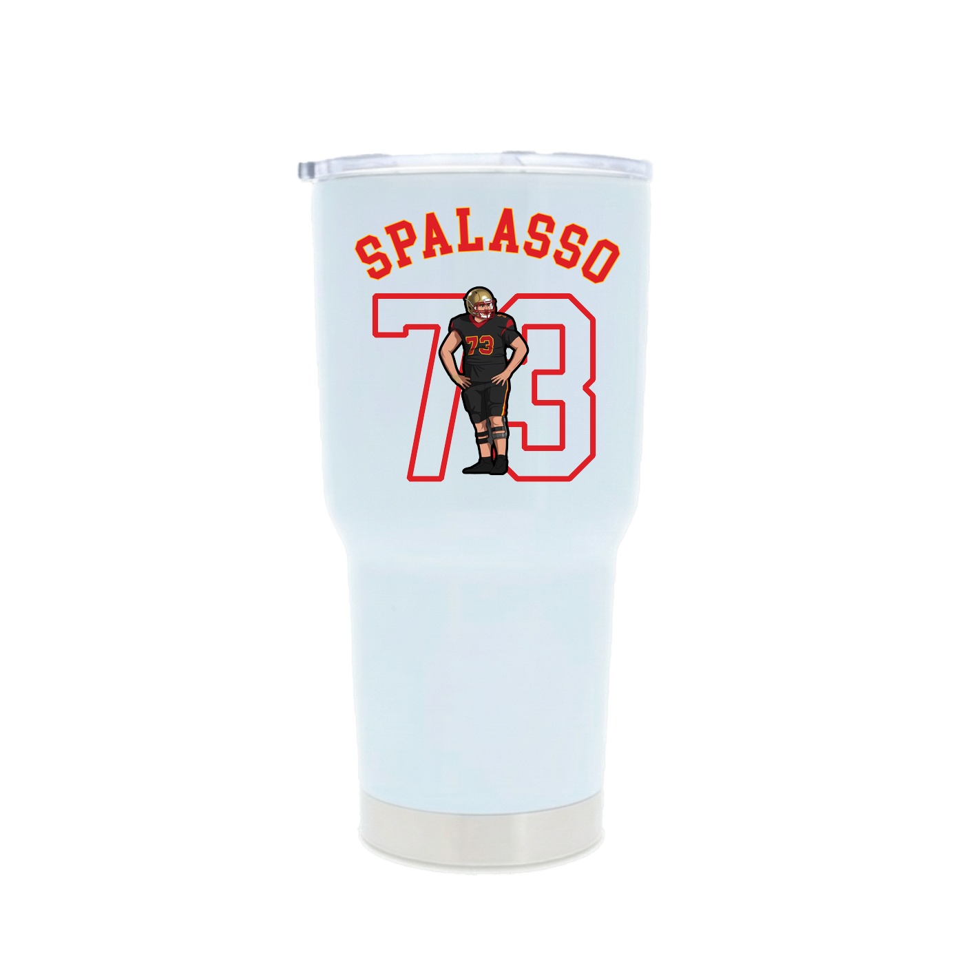 30oz Stainless Steel Tumbler — Shirsey Arch in White