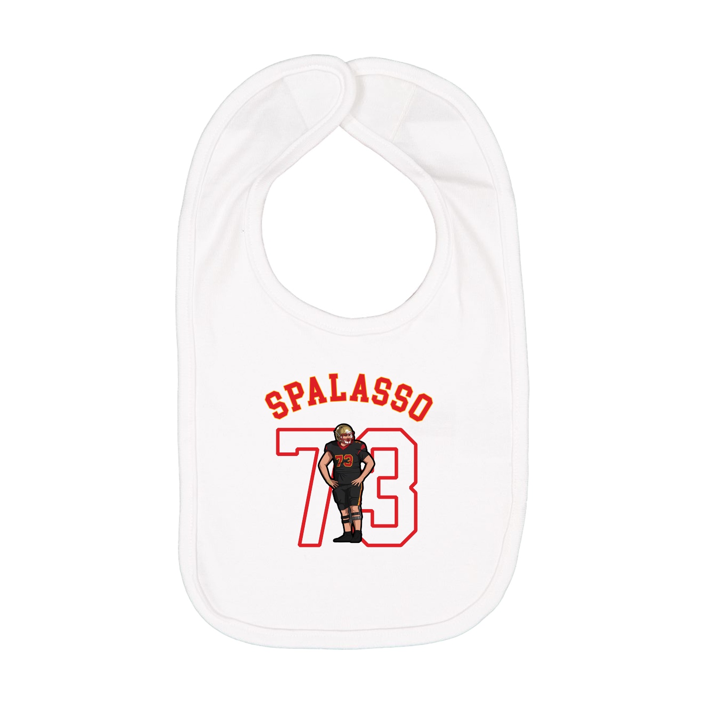 Infant Bib — Shirsey Arch in White