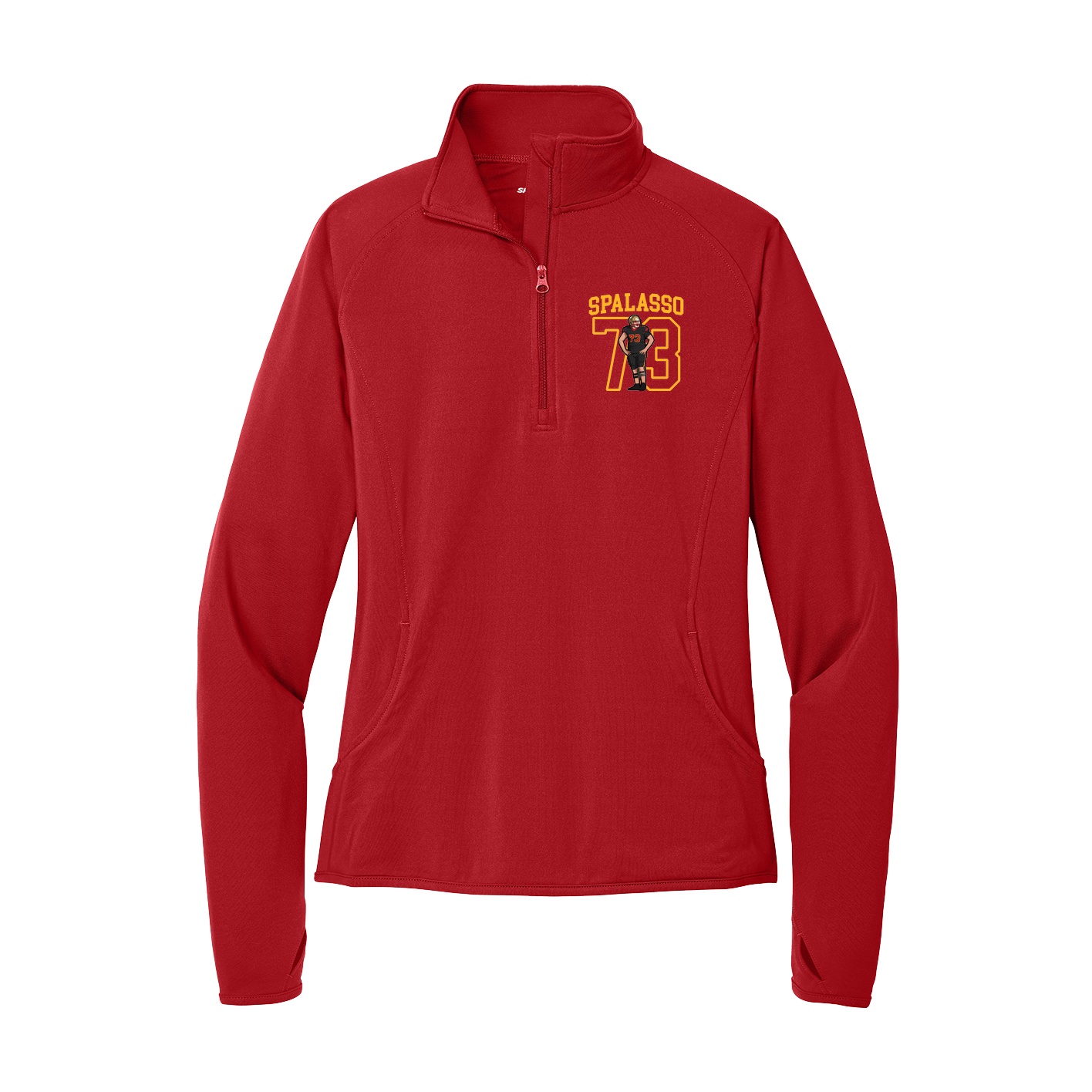 Women's Q-Zip Pullover — Shirsey in Red