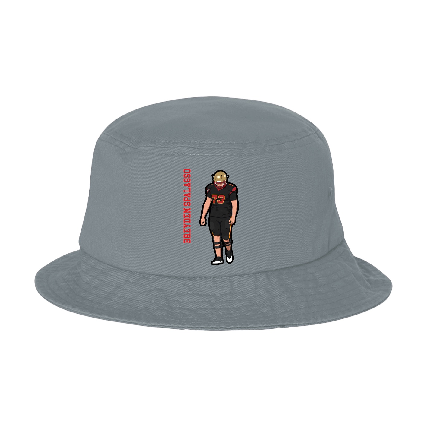 Bucket Cap — Name Vertical in Grey