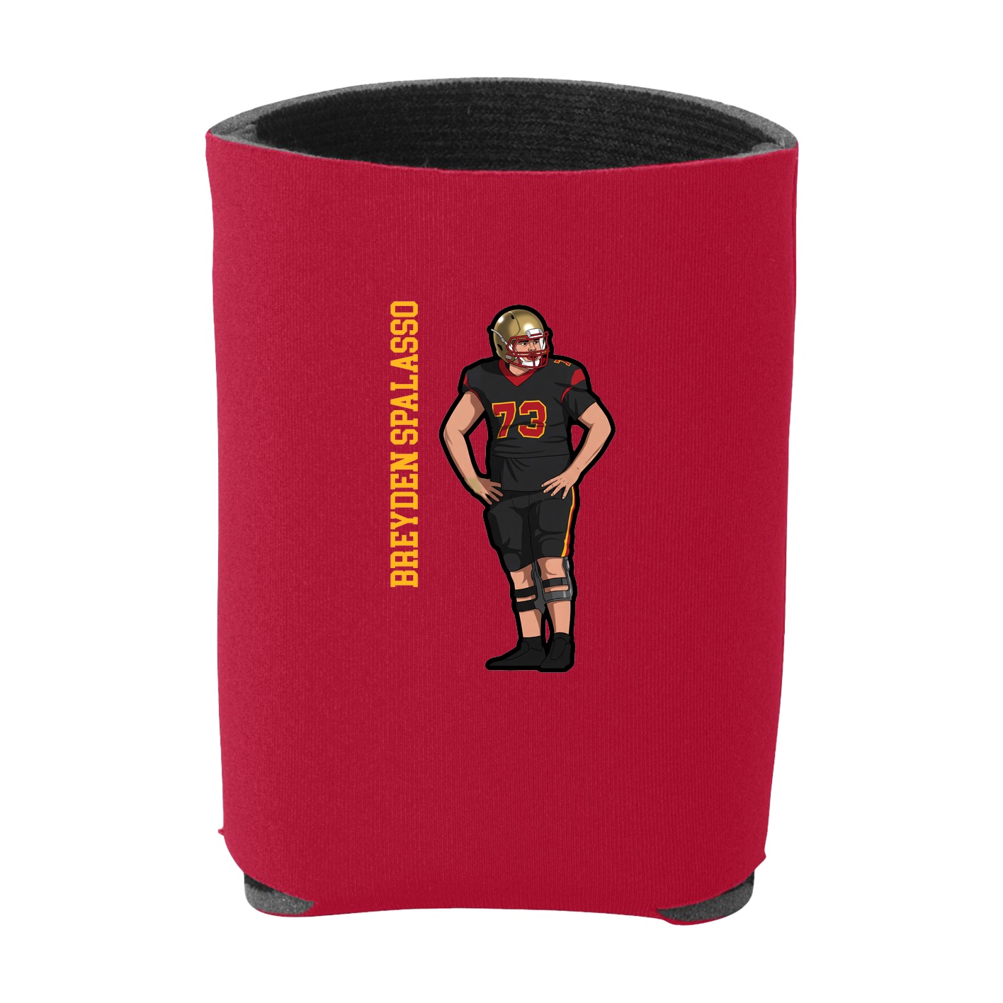 Can Holder — Name Vertical in Red