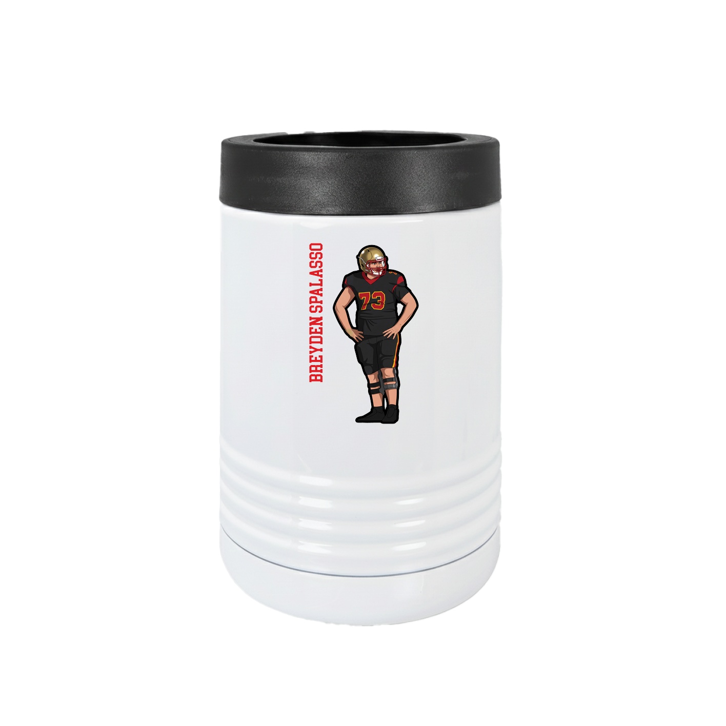 Beverage Holder — Name Vertical in White