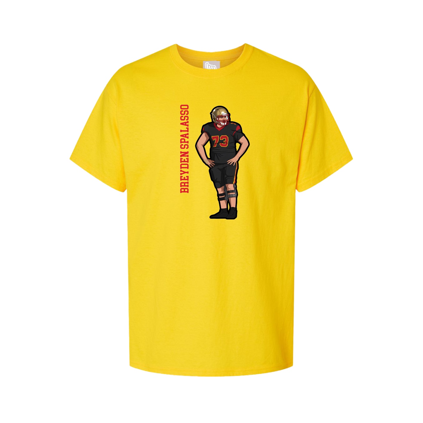 Youth Tee — Name Vertical in Gold