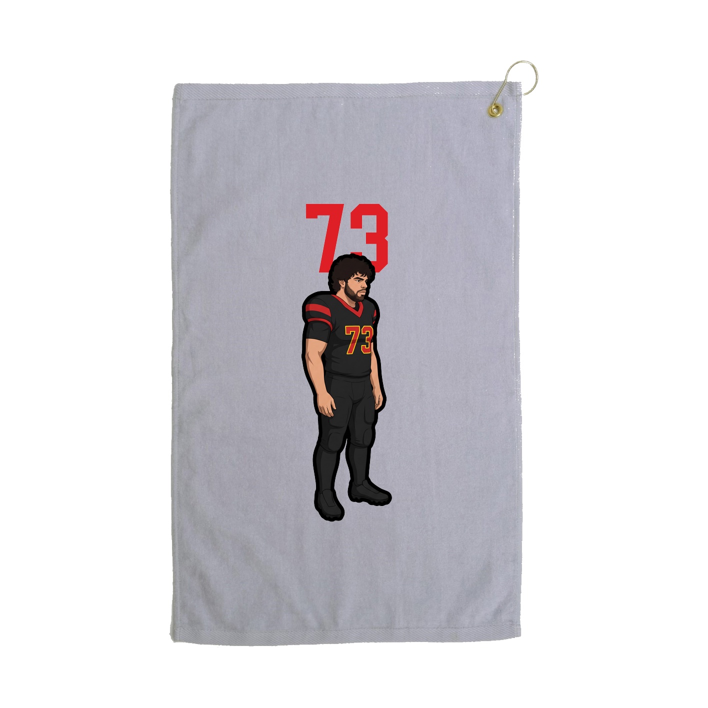 Golf Towel — Number Top in Grey