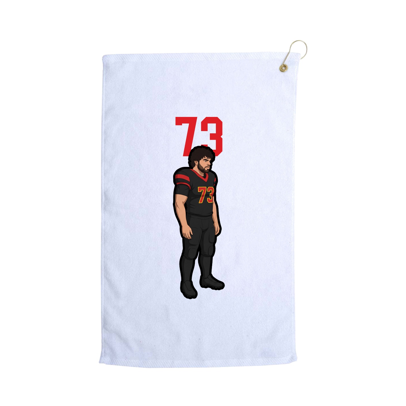 Golf Towel — Number Top in White
