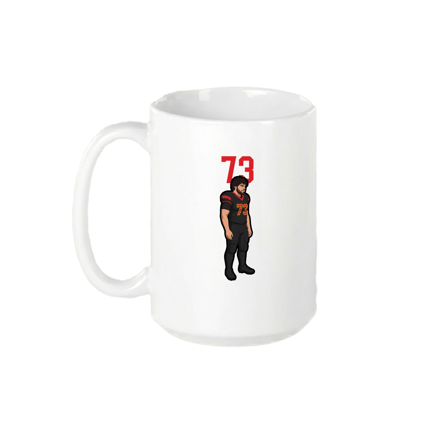 15oz Coffee Mug — Number Top in White