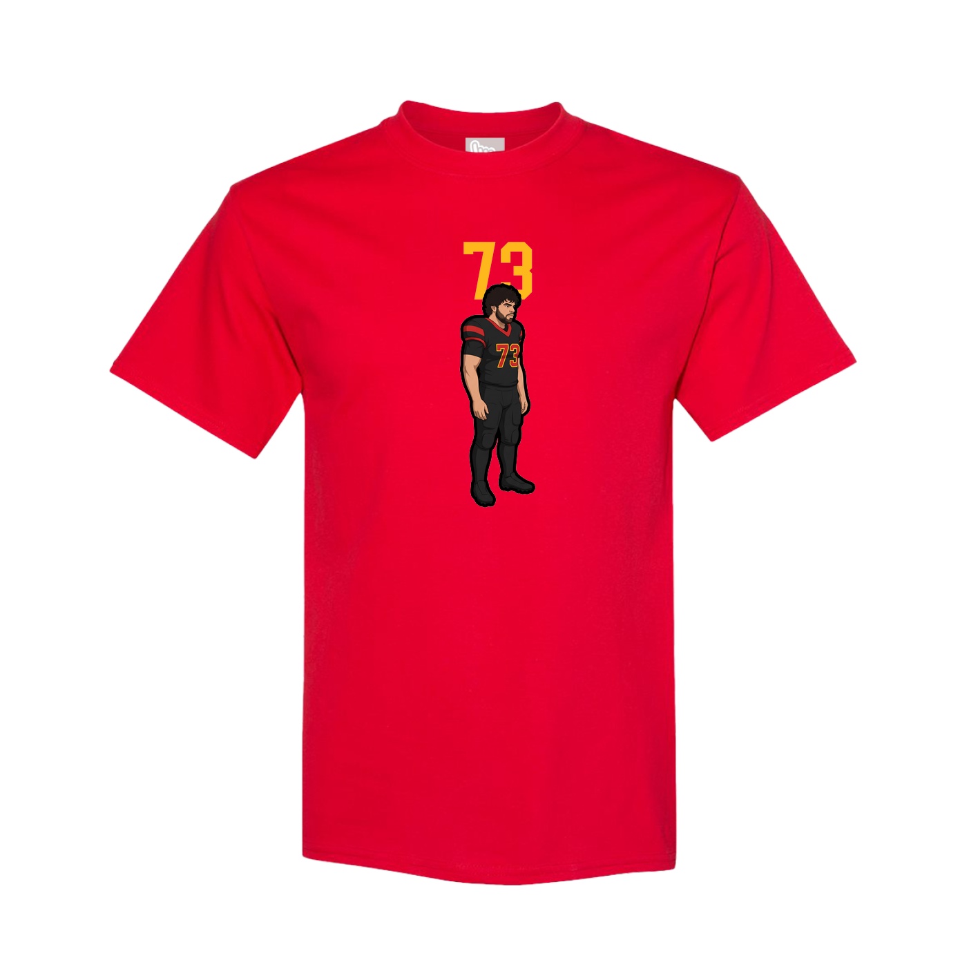 Youth Tee — Number Top in Red