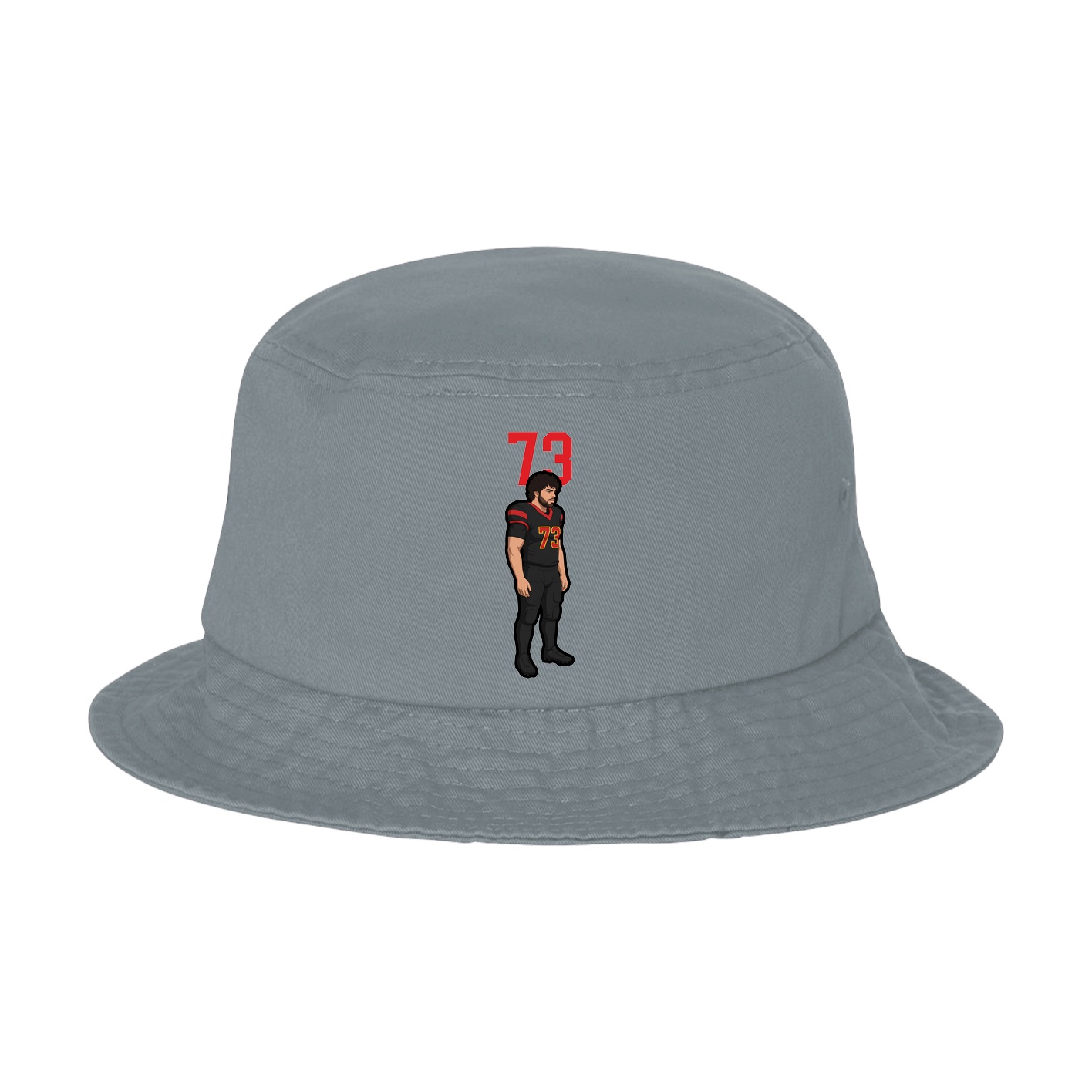 Bucket Cap — Number Top in Grey