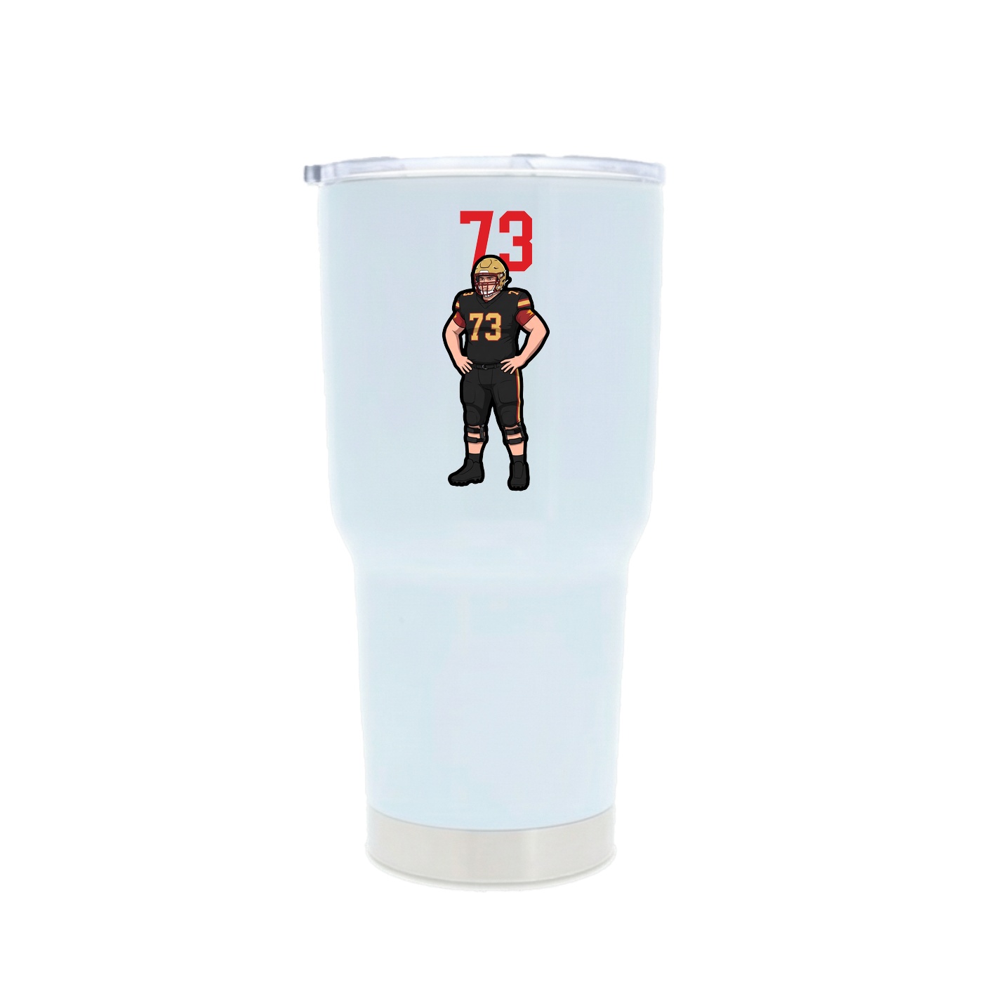 30oz Stainless Steel Tumbler — Number Top in White