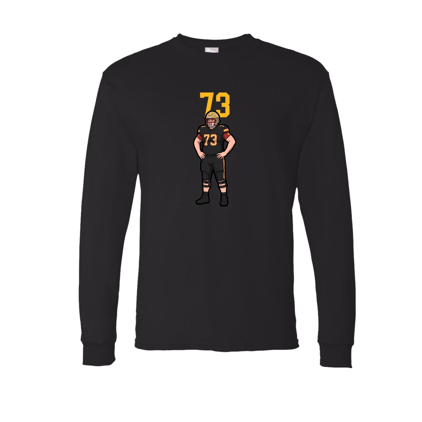 Long Sleeve Tee — Number Top in Black