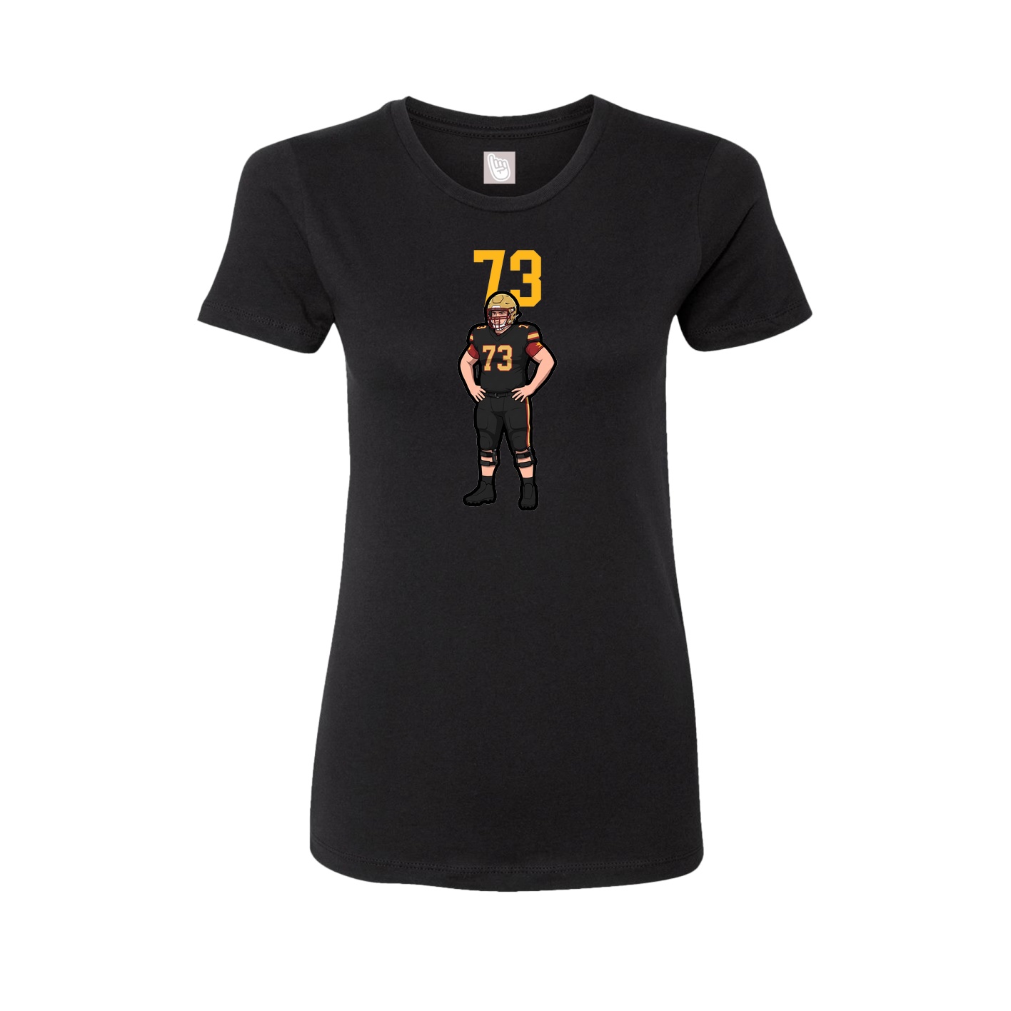 Womens Tee — Number Top in Black