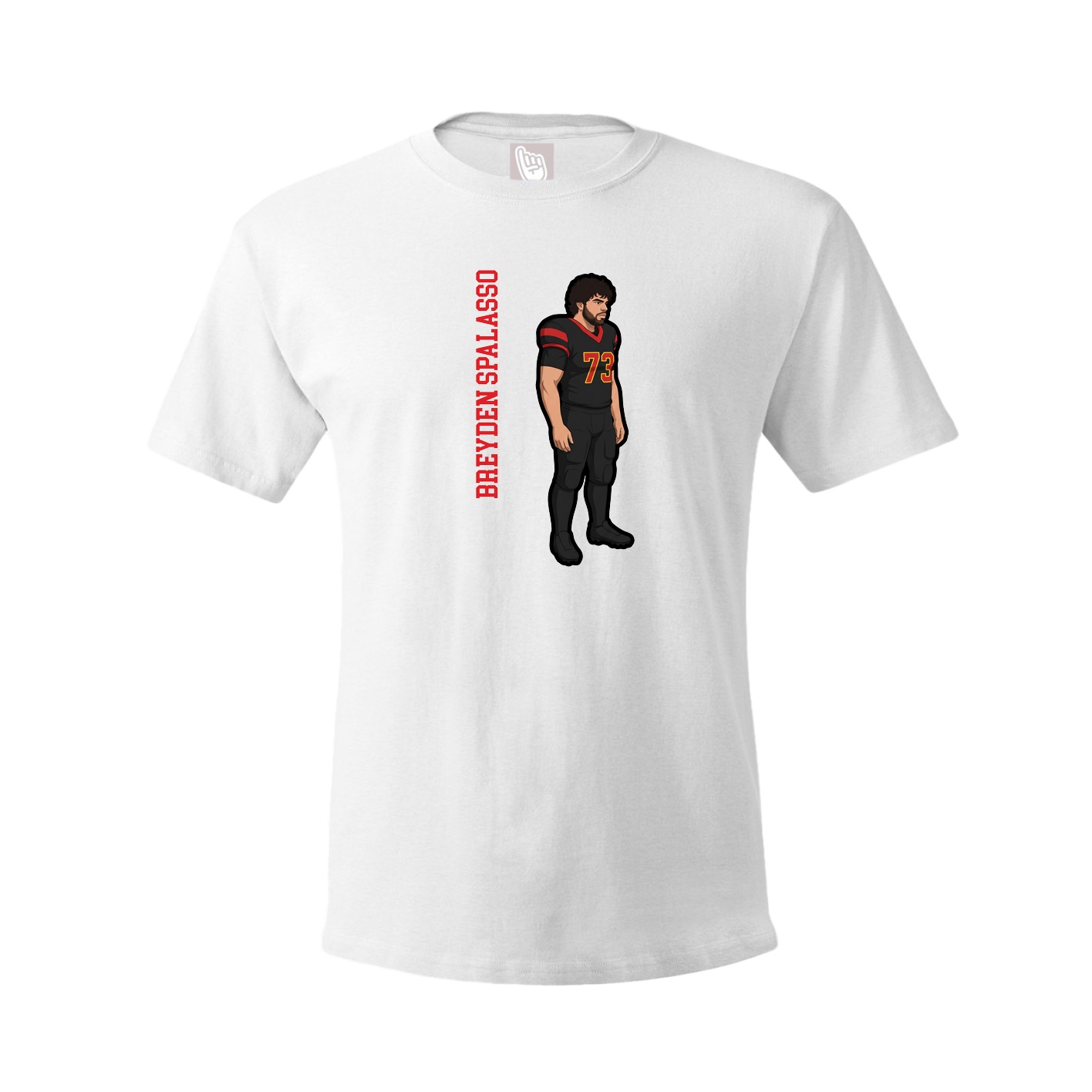 Tee — Name Vertical in White