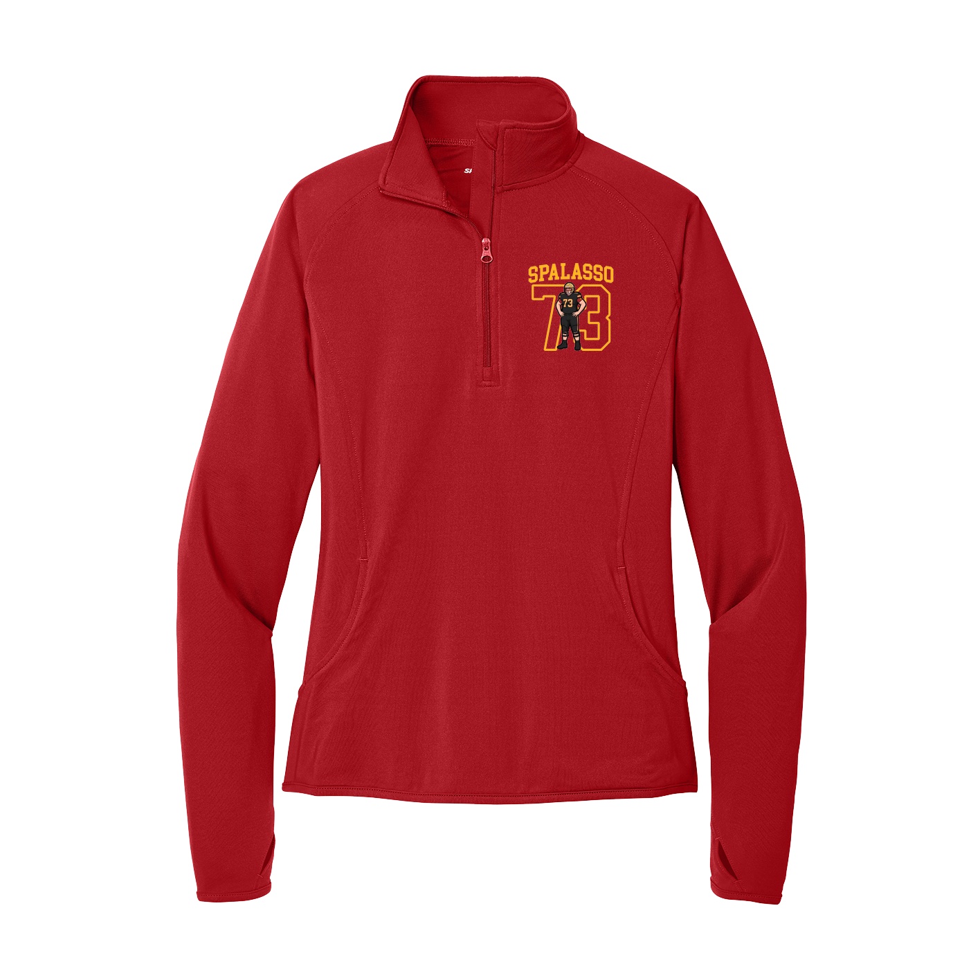 Women's Q-Zip Pullover — Shirsey in Red