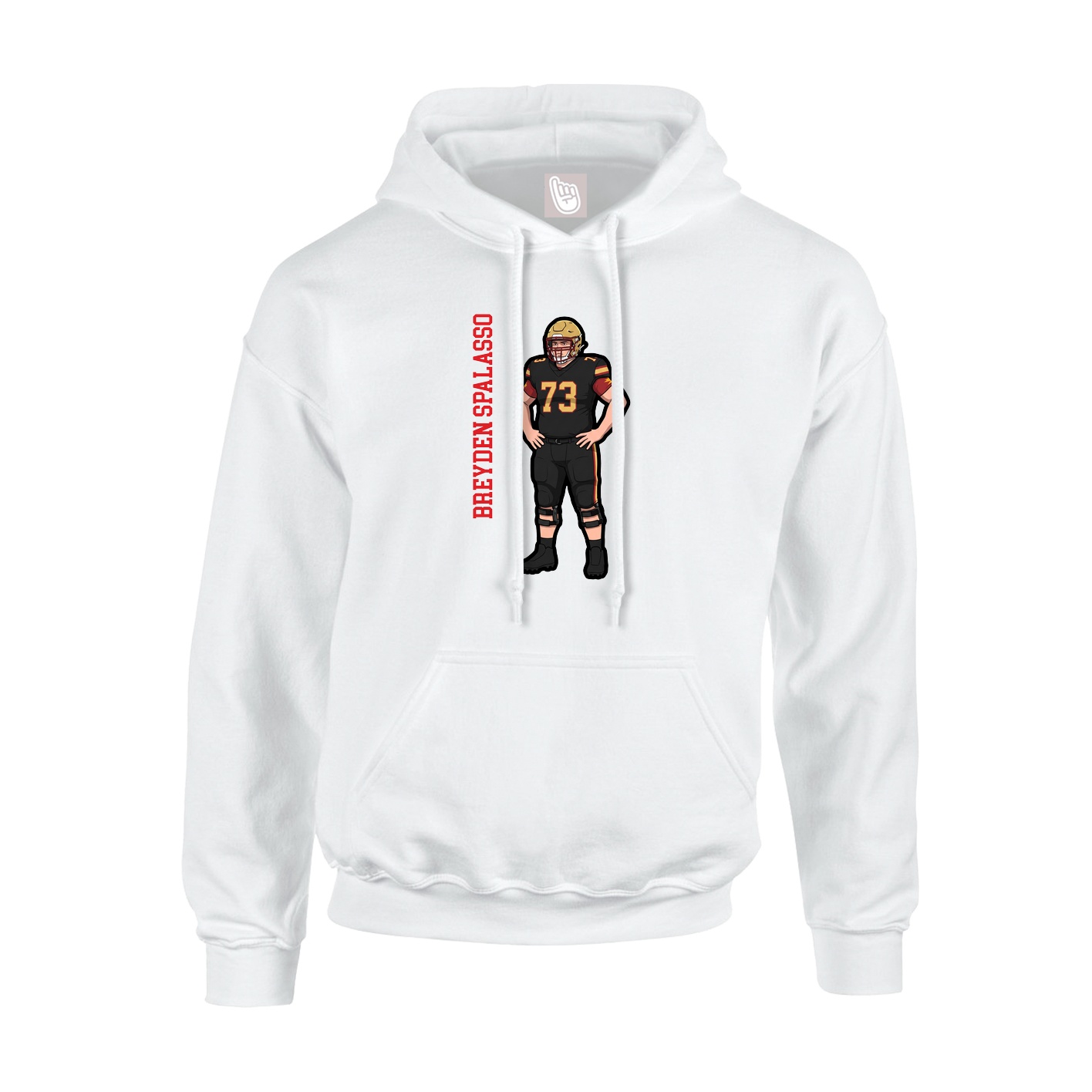 Hoodie — Name Vertical in White