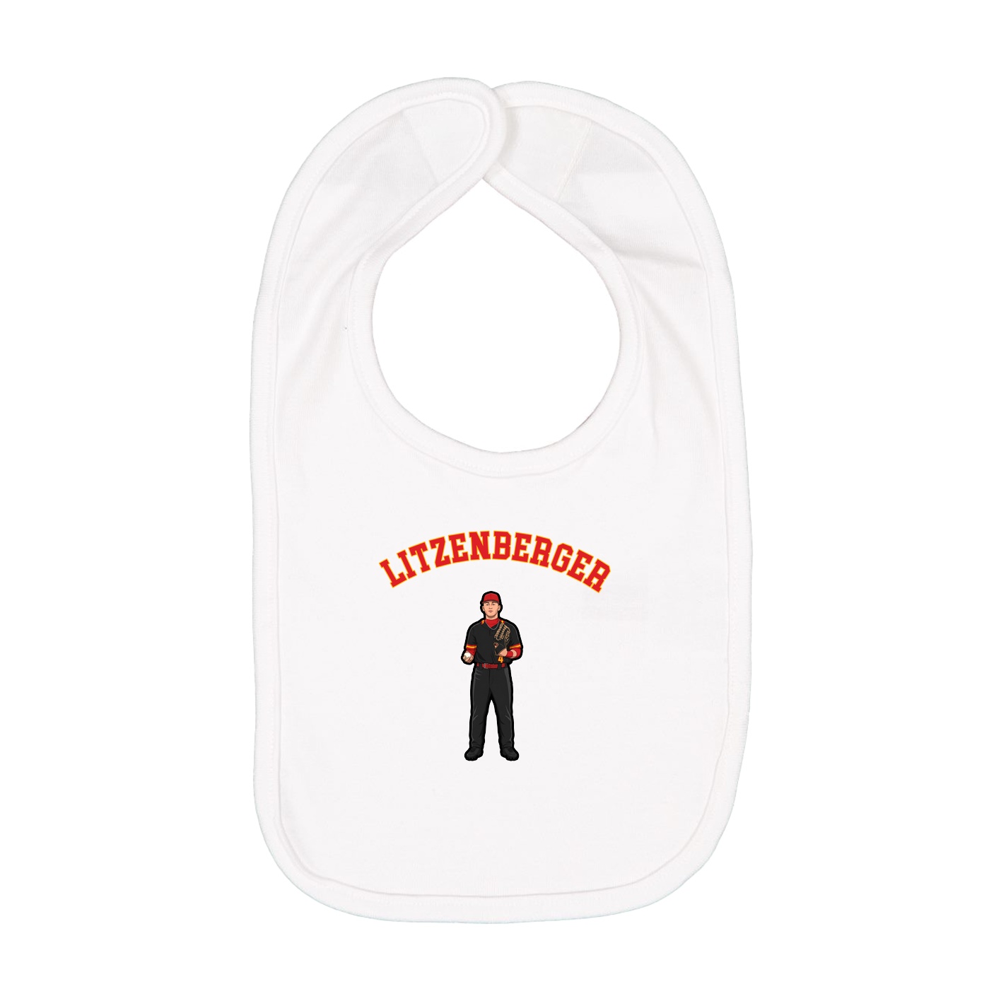 Infant Bib — Shirsey Arch in White