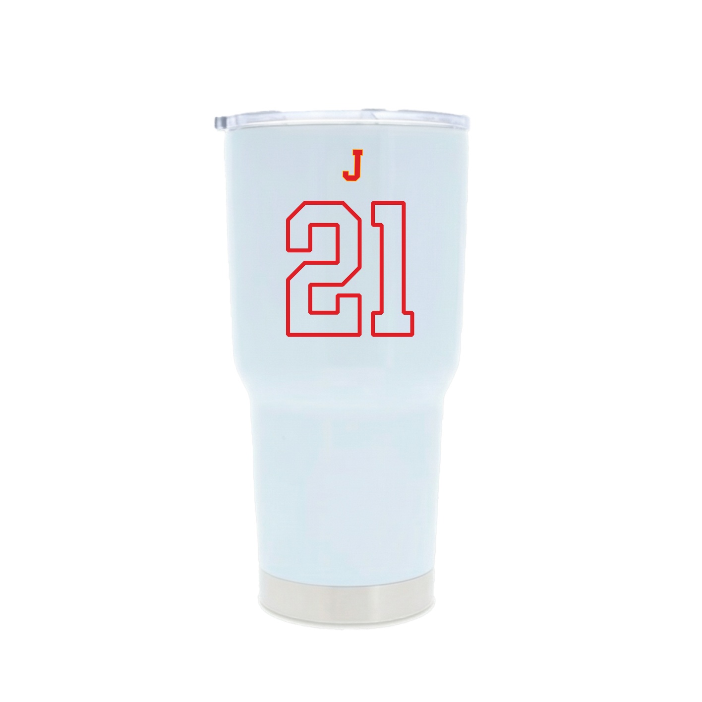 30oz Stainless Steel Tumbler — Shirsey Arch in White