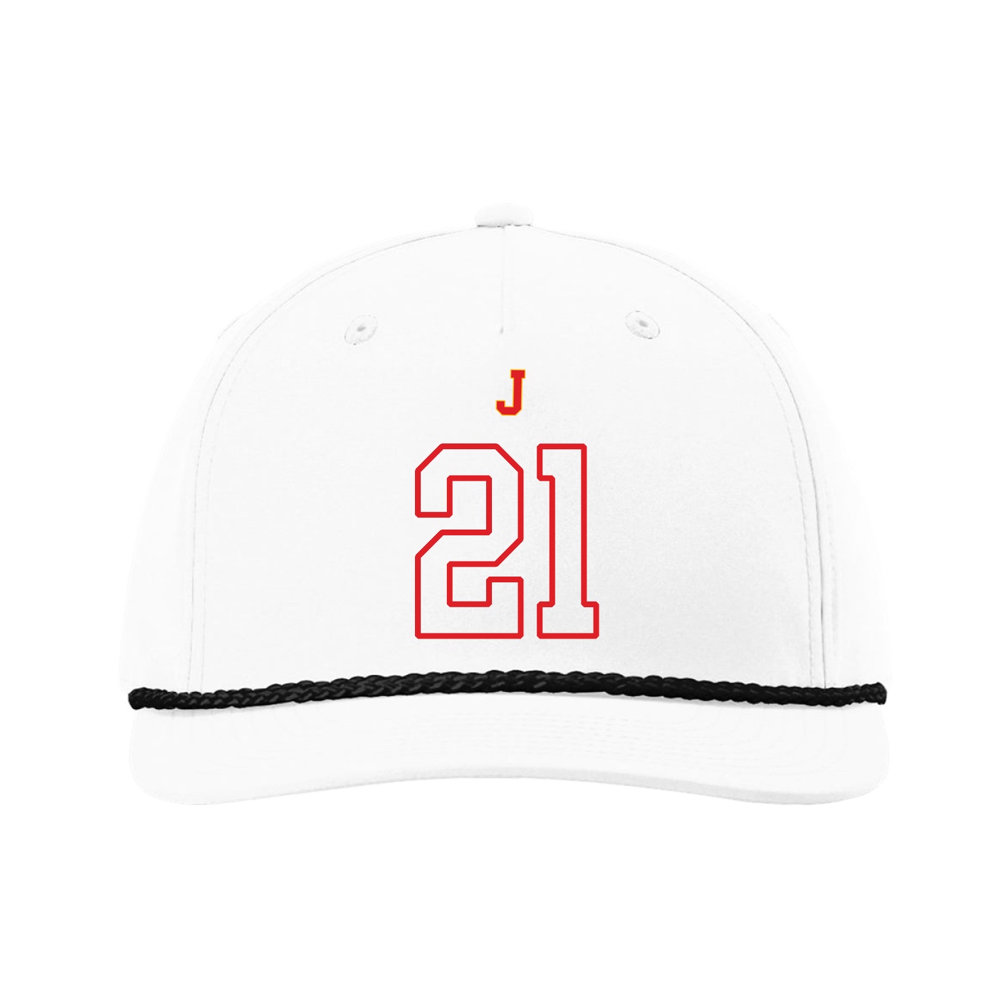Five-Panel Classic Rope Cap — Shirsey Arch in White