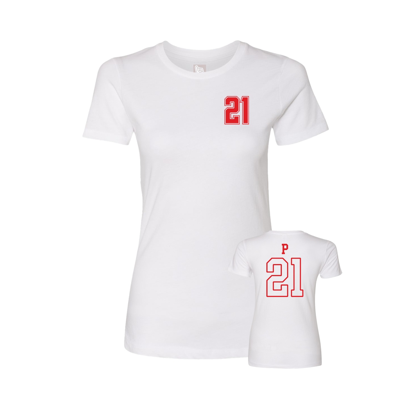 Womens Tee — Chest Back in White